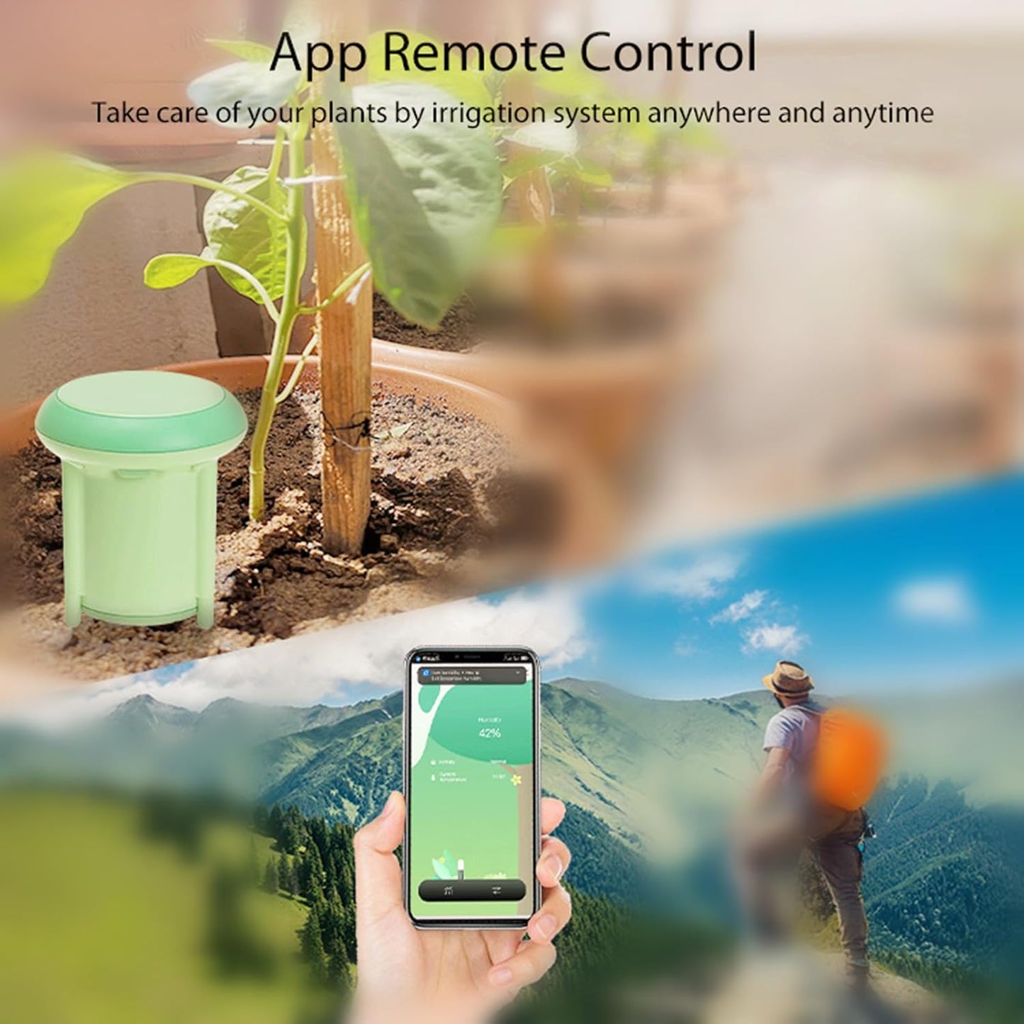 Smart Zigbee Soil Sensor, Wireless Plant Moisture & Temperature Monitor with Low Battery Alert, Ideal for Garden,Lawn,Indoor Pots,App Remote Control