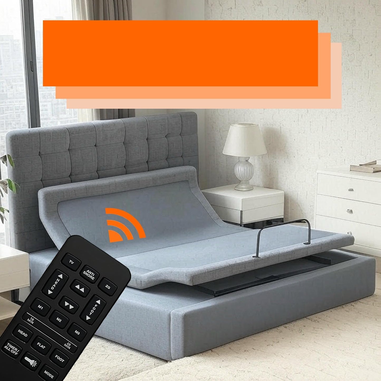 Adjustable Bed Remote for Richmat HJH55 Adjustable Bed Replacement Parts