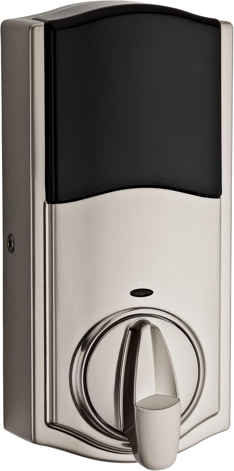 Kwikset SmartCode 916 Z-Wave Smart Lock, Keyless Entry Ring Compatible Door Lock, Touchscreen Electronic Deadbolt, SmartKey Re-Key Security, Smart Hub Required, Traditional Satin Nickle