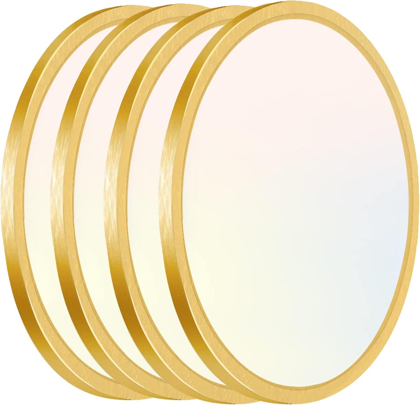 Hlite 4pack 12 inch Flush Mount LED Ceiling Light Fixture,24W 2400LM Super Slim Light Fixtures Ceiling Mount 3000K/4000K/5000K 3CCT Selectable,Light Fixtures for Kitchen,Bedroom (Gold)
