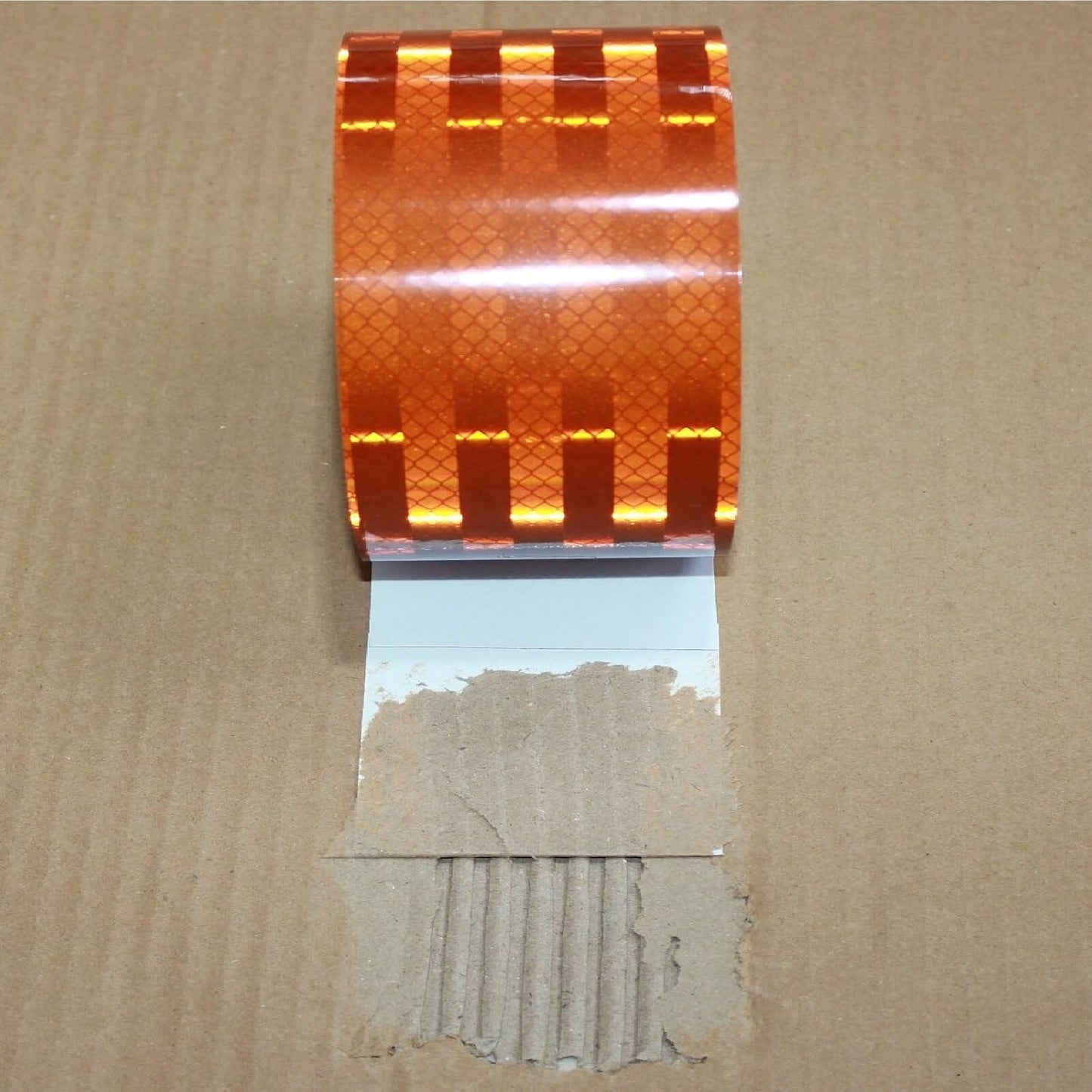 Non Fading Brown Reflective Tape Outdoor Waterproof 4 inch Wide, High Visibility Warning Industrial Marking Tape, Safety Stickers (168 feet)