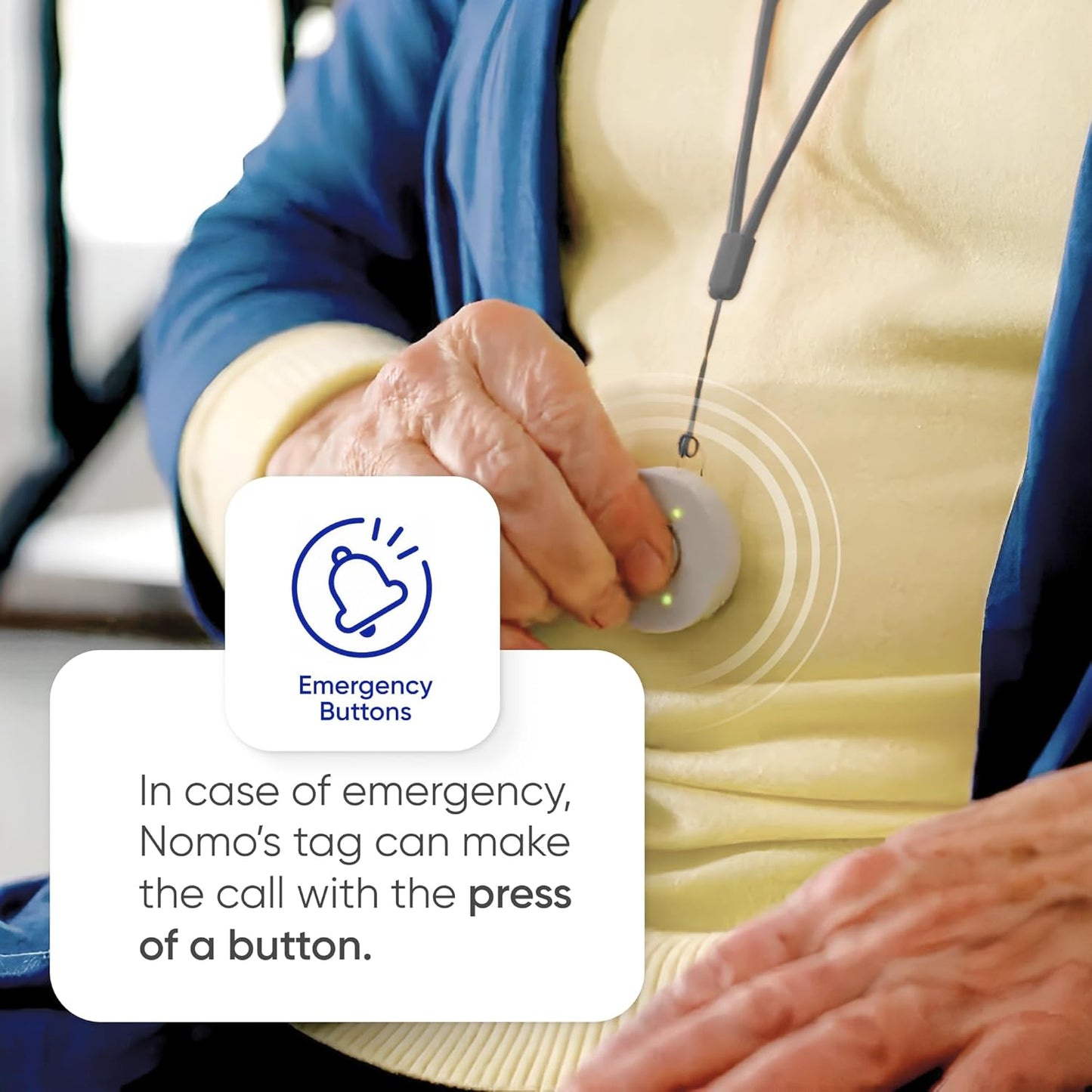 Tags - Fast, Easy Integration with Existing Smart Care Systems - Motion Detection, Emergency Panic Button, Wearable Fall Detection - Battery Operated - 2 Tags