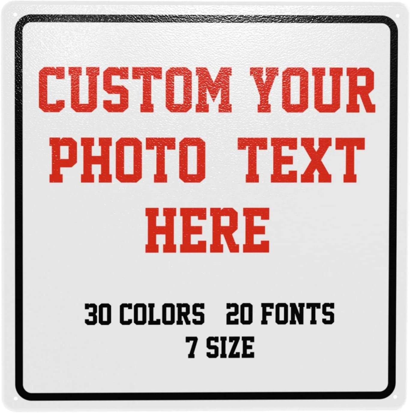 Custom Signs Outdoor Metal Sign - 8 x 8 Personalized for Business, Workplace, Office, Home, Delivery Signs, Road Garden Hazard Intersection Parking Decorative