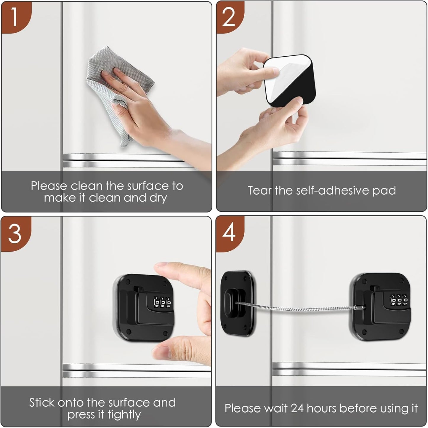 Refrigerator Lock, Combination Lock for Refrigerator Cabinets