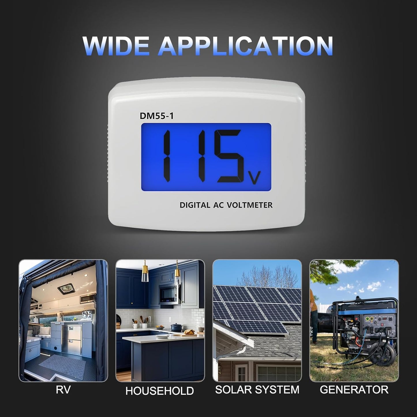 DROK Electric Voltage Testers 2pcs, AC 80-300V LCD Display Flat Plug Voltmeter Electrical Outlet Tester Plug in Digital Voltage Meter