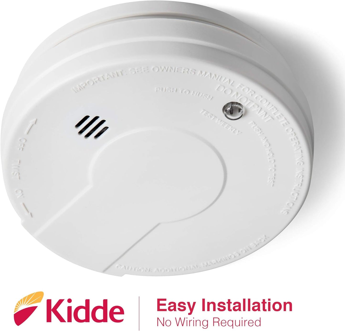 Kidde Smoke Detector, 9-Volt Battery Operated, Photoelectric Smoke Alarm, Battery Included