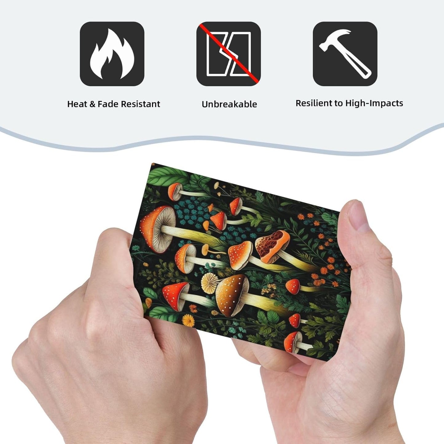 Decorative Light Switch Plate Covers Boho Red Mushroom Green Leaf Plants Floral 1 Gang No Device Switch Cover Plate Single Blank Wall Plate Switchplate Electrical Faceplate