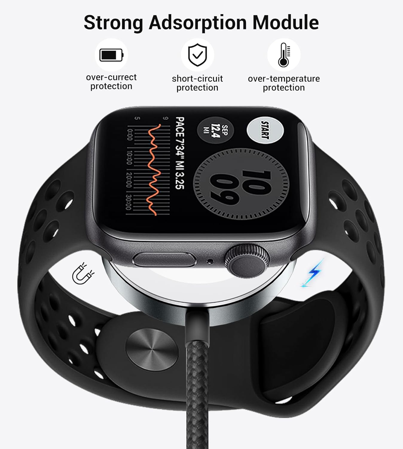 Temdan for Travel Vacation Essentials,3 in 2 USB C Cable for Apple Watch Charger/iPhone 17 Charger/Lightning,Multi Charging Cable Cord,Camping Essentials,Designed for iWatch &iPhone 16-12-5FT Black