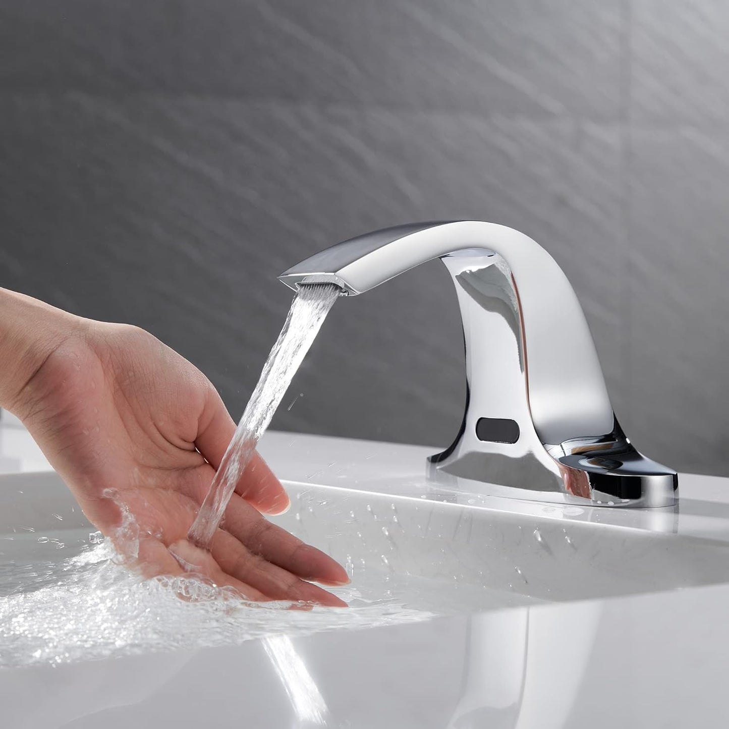 Touchless Bathroom Sink Faucet, Automatic Sensor Faucet for 3 Hole,Touchless Chrome Faucet for Bathroom Sink