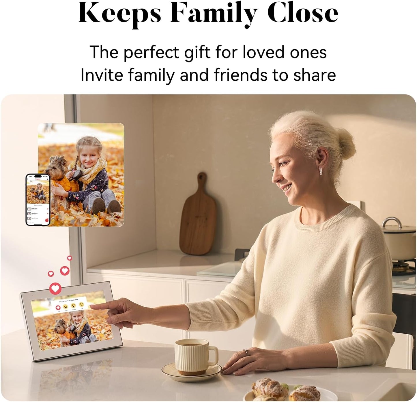 Pexar Terra 10.1 Inch Digital Picture Frame, Anti-Glare Screen for Extraordinary Clarity, Easy Share Photos or Videos via The Frameo App, The Good Choice for Gifting, Powered by Lexar