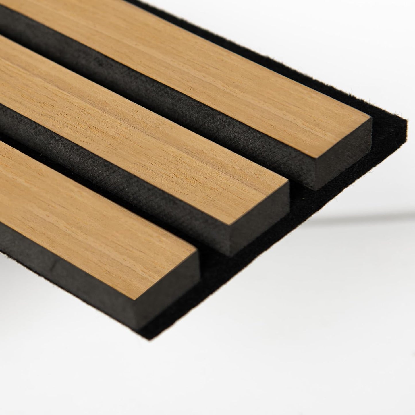 Sample Wood Salt Acoustic Wall Panels, Soundproof Wooden Wall Panels, 3D Fluted Sound Absorbing Panel, Teak, Sample Pack