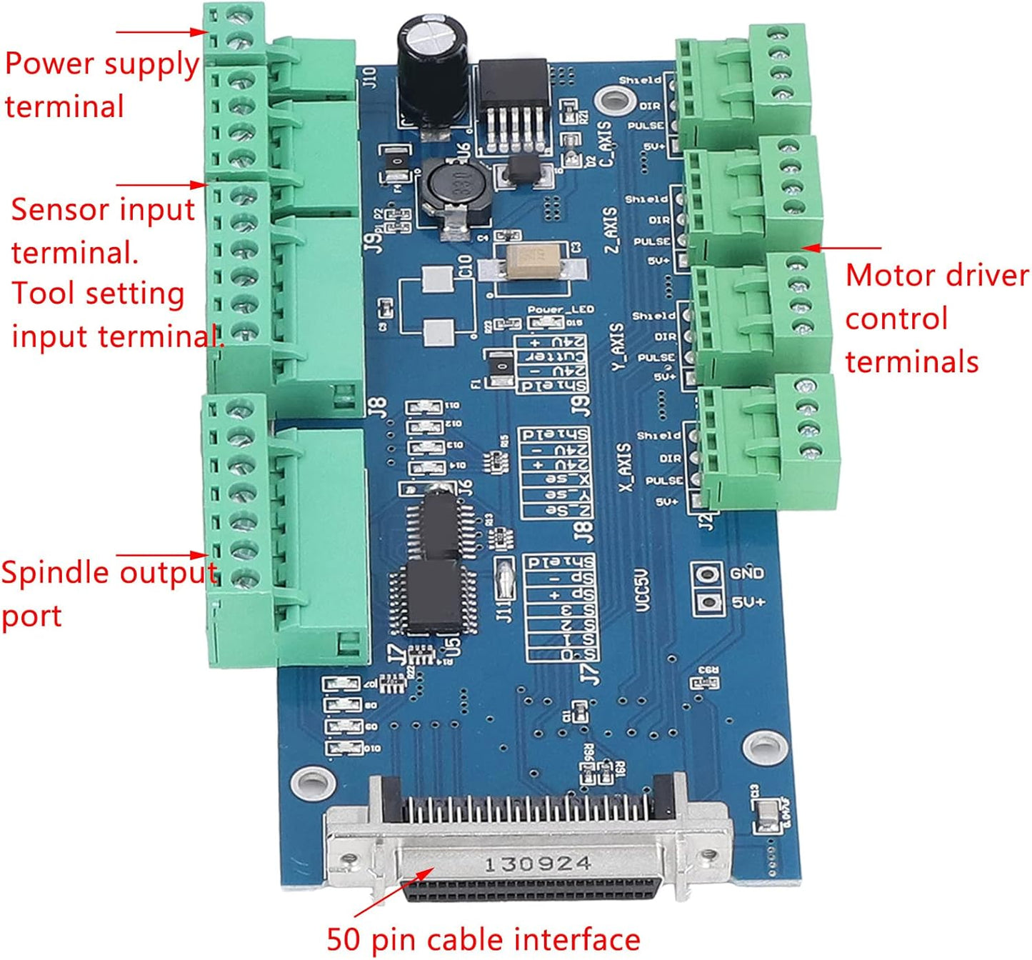 CNC Offline Controller, 3 Axes CNC DSP Remote Hand Control Supports High Microstepping Offline Control Module, Control Board USB Port CNC Router Controller for CNC Lathe Engraving Milling Machine