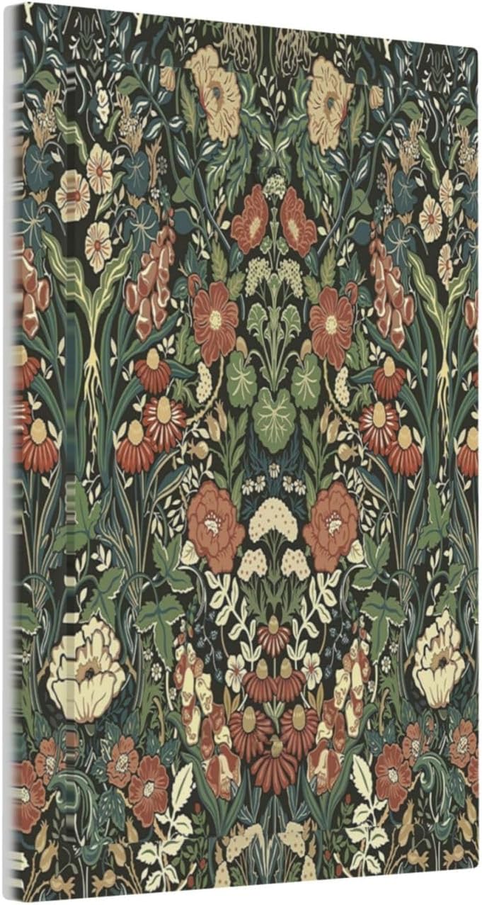 Light Switch Cover Plate Vintage Dark Floral William Morris Green Flower 1 Gang No Device Blank Electrical Wall Plates Faceplate Decorative Switch Plate for living Room Home Decor