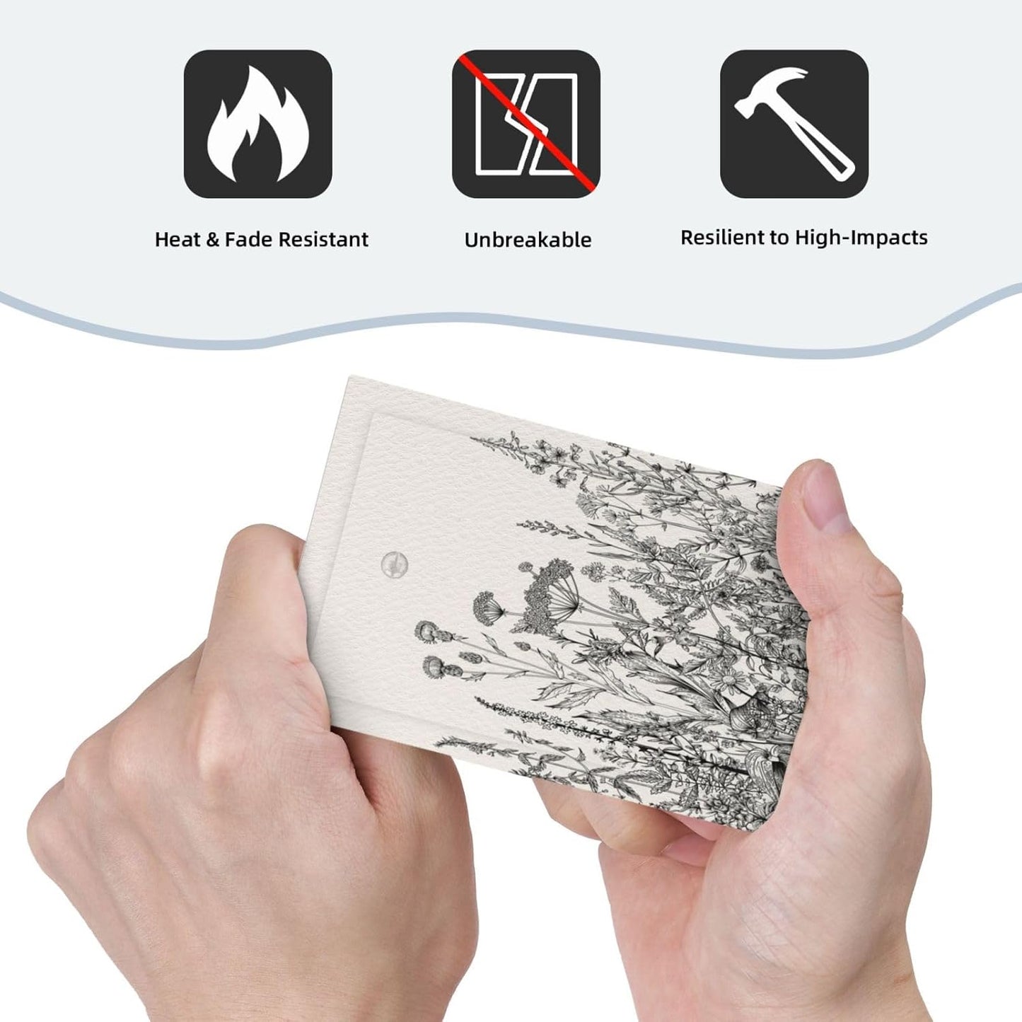 Decorative Light Switch Plate Covers Sketches of Wildflowers and Grasses 1 Gang No Device Single Blank Outlet Covers Wall Plate Light Switch Cover Plate Faceplate for Bedroom Home Decor