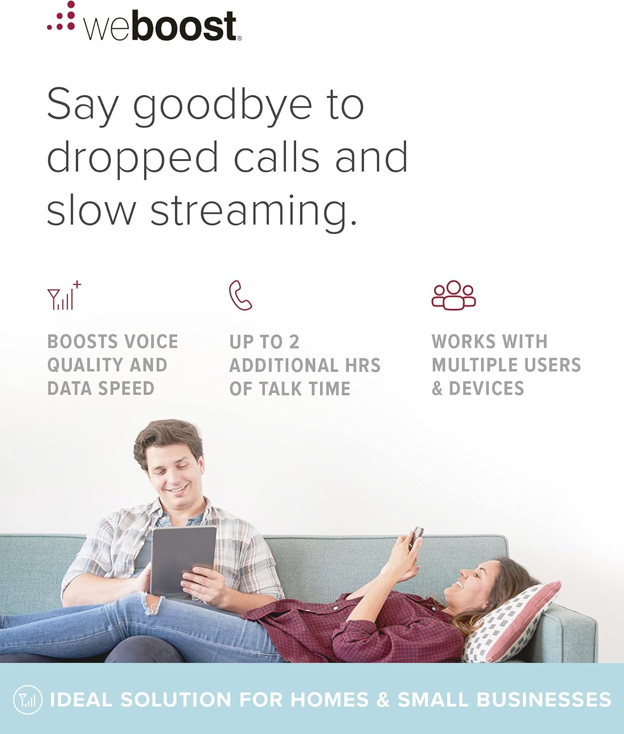 weBoost Home Complete | Powerful Multi-Carrier Cell Phone Signal Booster for 5G & 4G LTE | Simultaneous support for all U.S. Carriers - Verizon, AT&T, T-Mobile & more (model# 470145), DIY