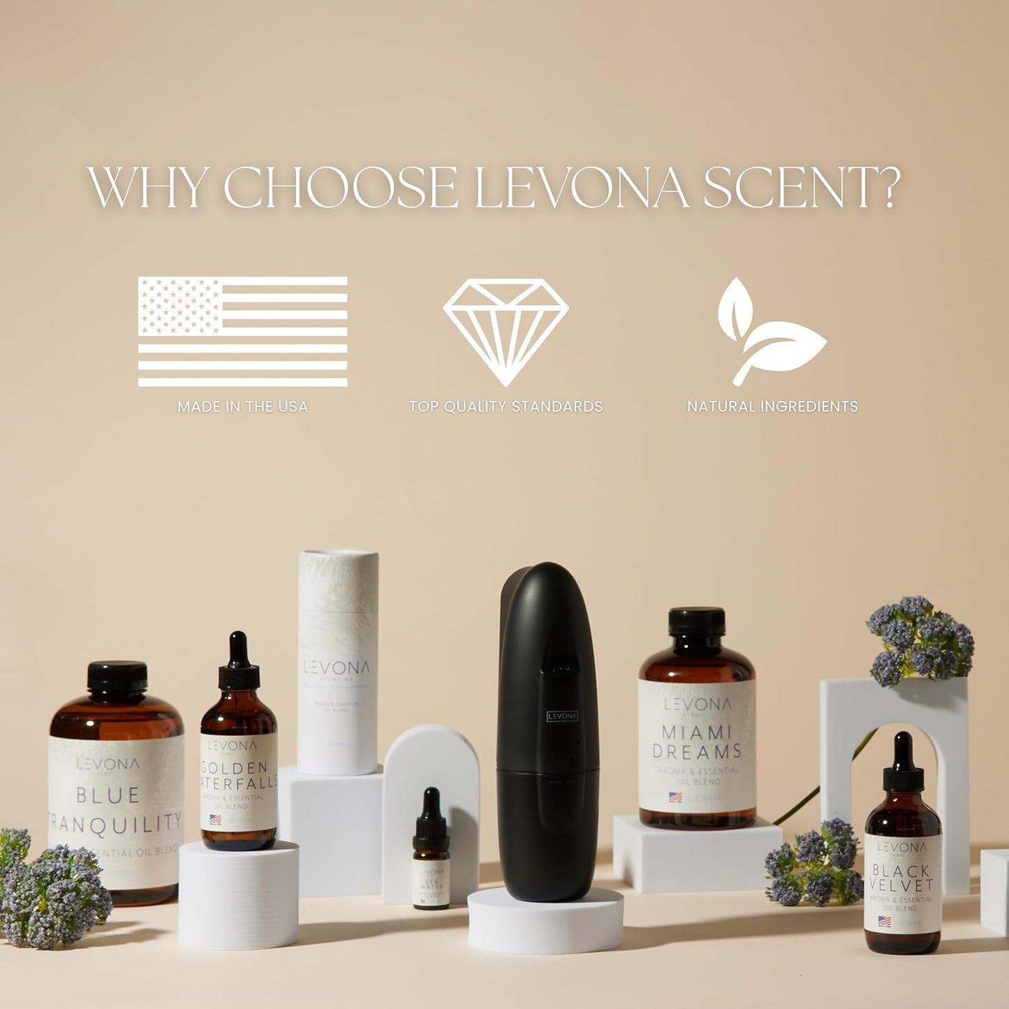 Levona Scent Essential Oil - Luxury Aroma for Home, Office, Hotel & Spa, Ideal for Humidifiers & Diffusers, Hotel Fragrance with Neroli, Orange & Melon - 700ml / 23 fl oz, Skyfall Showers
