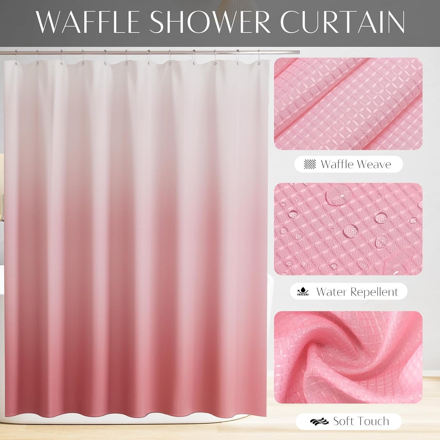 32PCS Bathroom Accessories Set Bathroom Set,White Shower Curtain Set,Bath Towel Set,Hand Towel,Toilet Brush,Trash Can & 3PCS Soap Dispenser