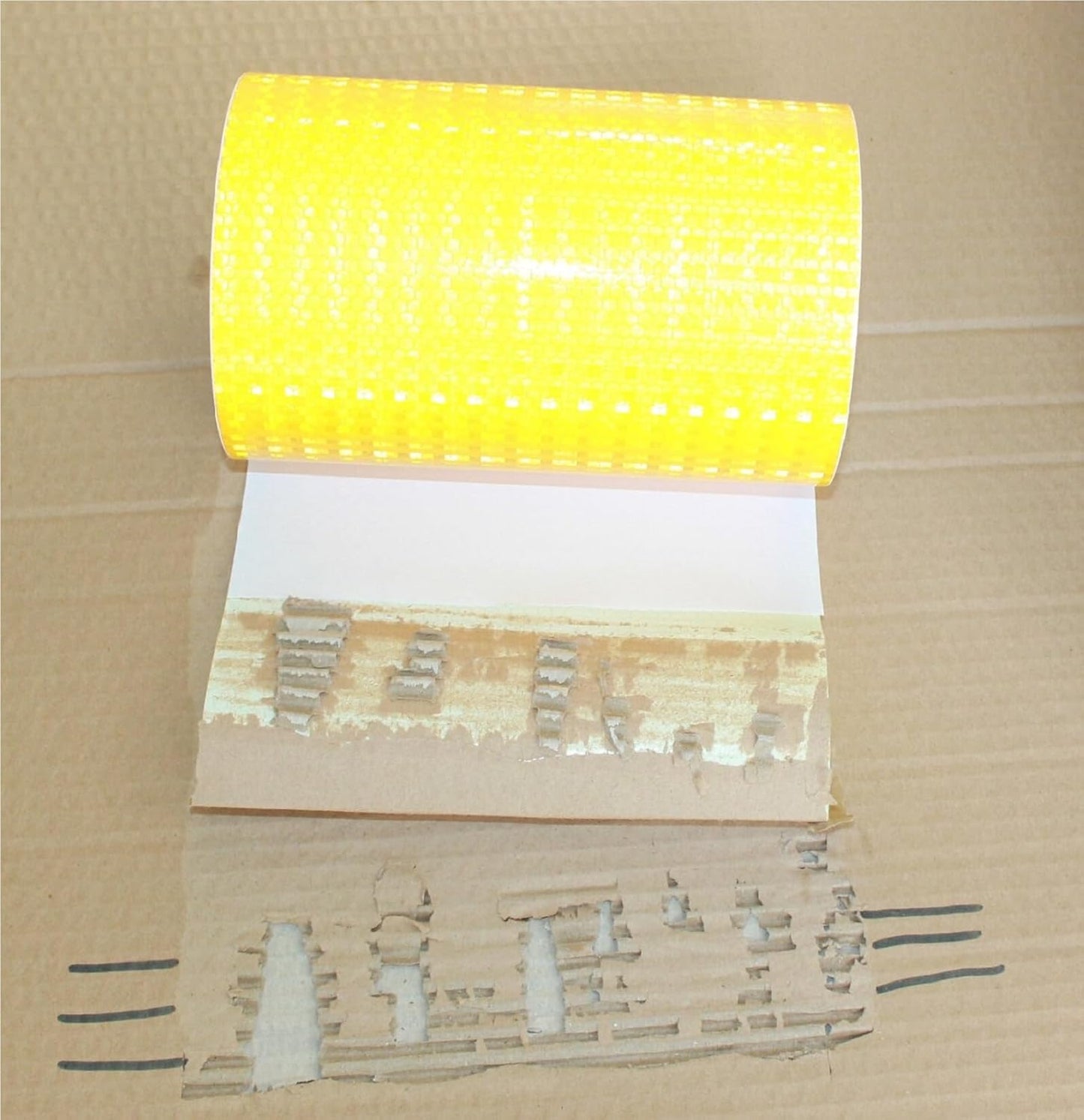 Reflective Tape Yellow Outdoor Waterproof 8 inch, High Visibility Industrial Marking Tape, Safety Adhesive Stickers (11 feet)