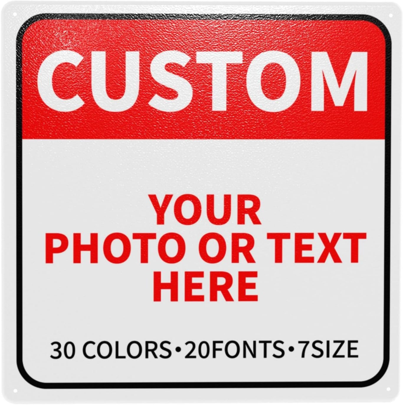 Bulk Custom Signs Outdoor Metal Sign Personalized Signs for Business, Office, Home, Road Signs, Garden Signs, Parking Signs, Decorative Signs, 12''x12''