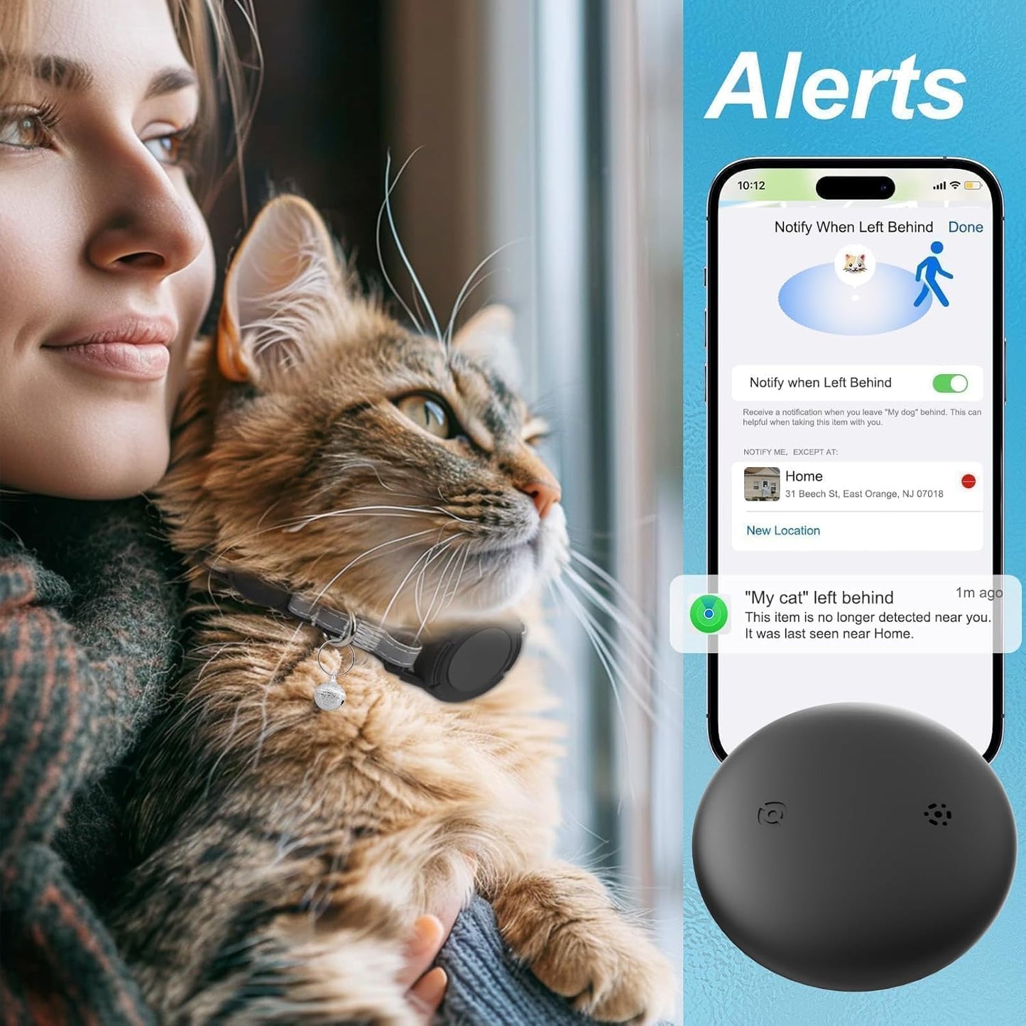 GPS Tracker for Cats, Mini GPS Cat Tracker, Smart Pet Activity Tracker, No Monthly Fee, Compatible with Apple Find My(iOS Only), Anti-Lost, Finder Tag for Vehicles, Pets, Kids, Items Gift (2 Pack)