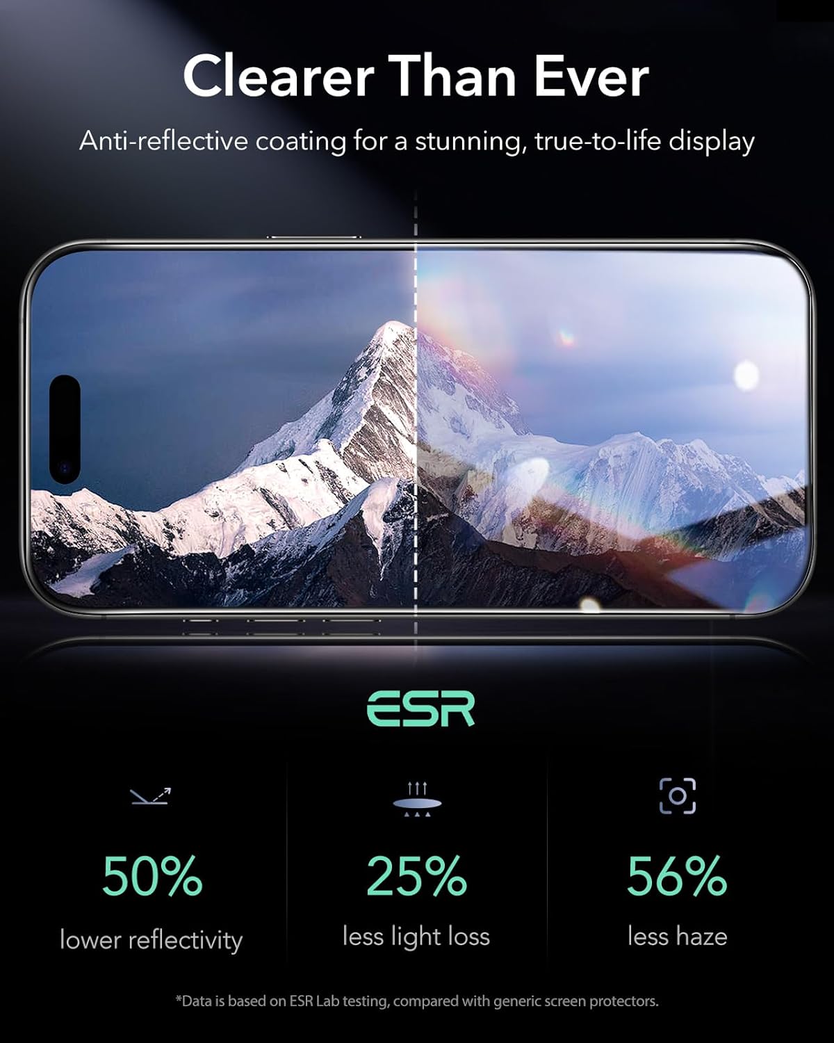 ESR 3 Pack 9H+ Glass for iPhone Air Screen Protector，[Military-Grade Shatterproof], with AR Anti-Reflective Technology, Armorite Ultra-Tough Tempered Glass for iPhone 17 Air with Ultra Fit Tray
