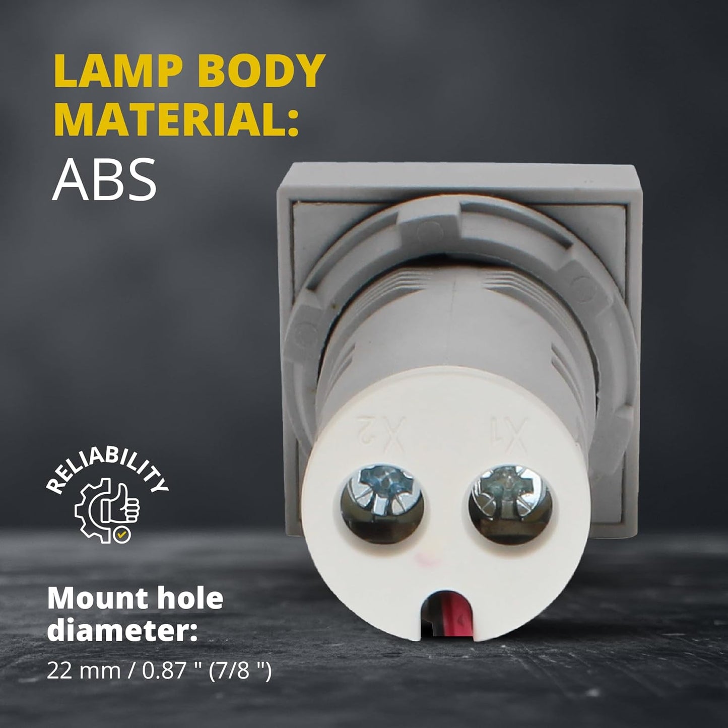 LED Voltage Display Panel Mount Volt Amp Meter, AD101-22VAMS 22mm Square Voltmeter and Ammeter, AC50-500V Voltage and 0-100A Current Meter, Grey (1 Pack)