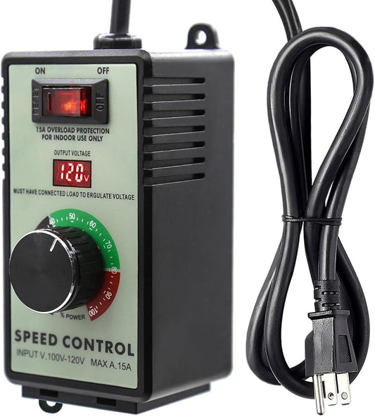 AC Motor Variable Speed Controller 120V 15A 4000W with Overload Protection Switch