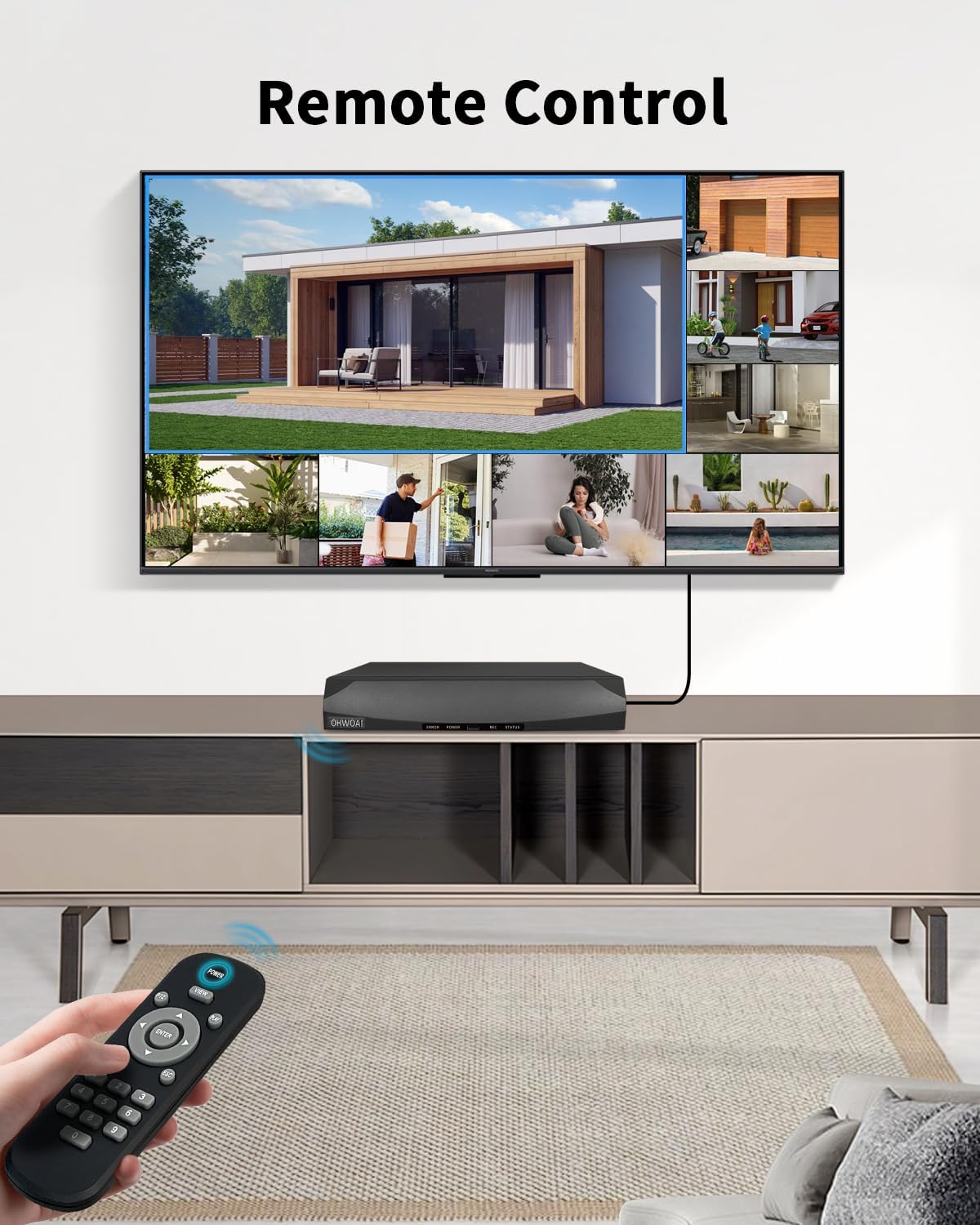 《130°Wide Angle & 2-Way Audio》Outdoor Wired Security Camera System, Black IP Cameras, Home Video Surveillance Systems