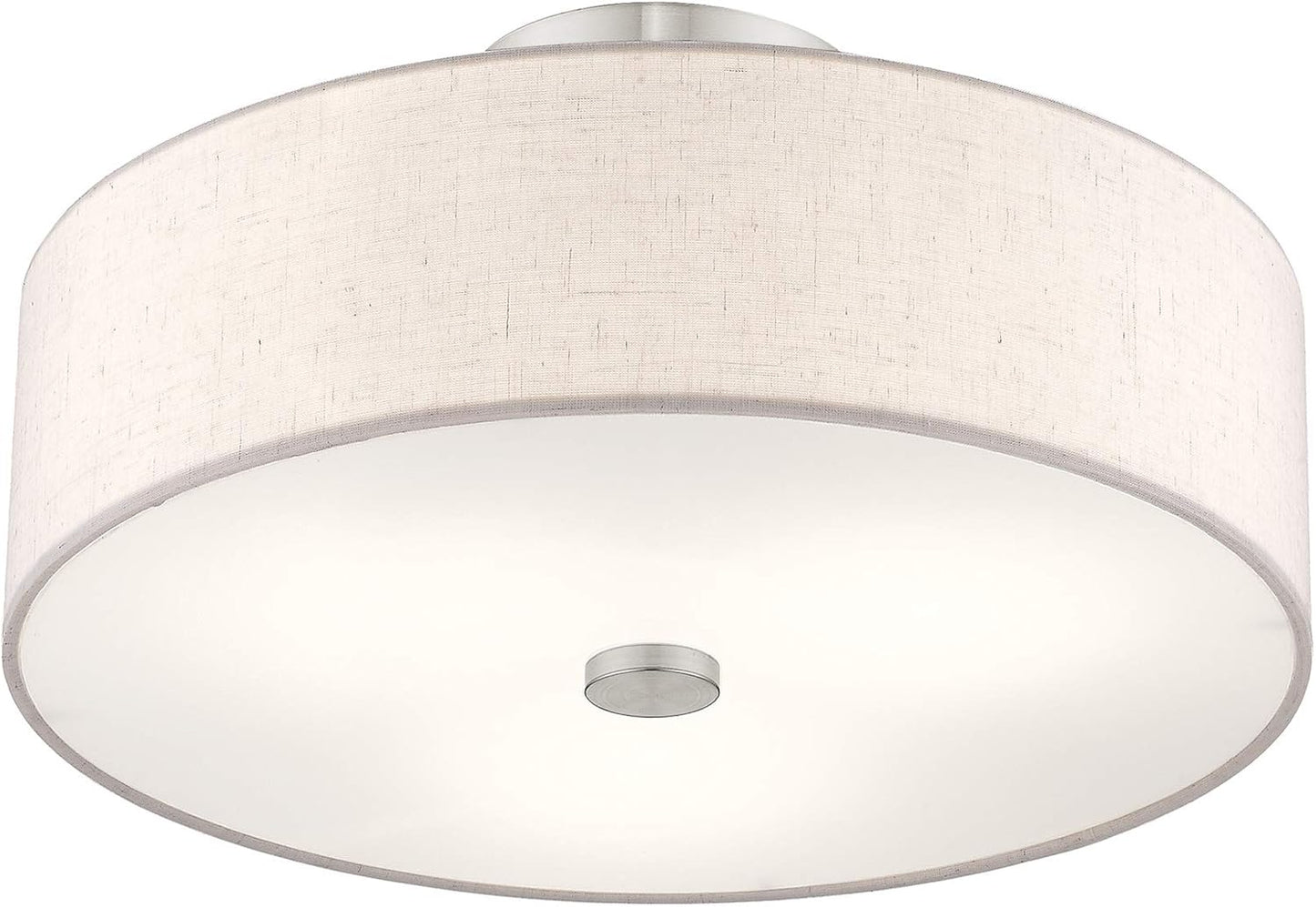 Livex Lighting 52135-91 Meridian 3 Light Brushed Nickel Ceiling Mount