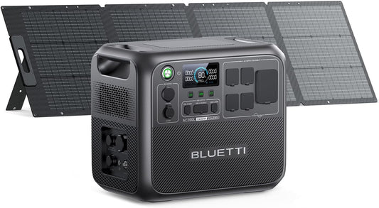 BLUETTI AC200L Solar Generator Kit, 200W Solar Panel (Ships Separately) Included, 2048Wh LiFePO4 Battery Backup w/ 4 2400W AC Outlets, 3600W Power Lifting, Portable Power Station for Camping, Home Use