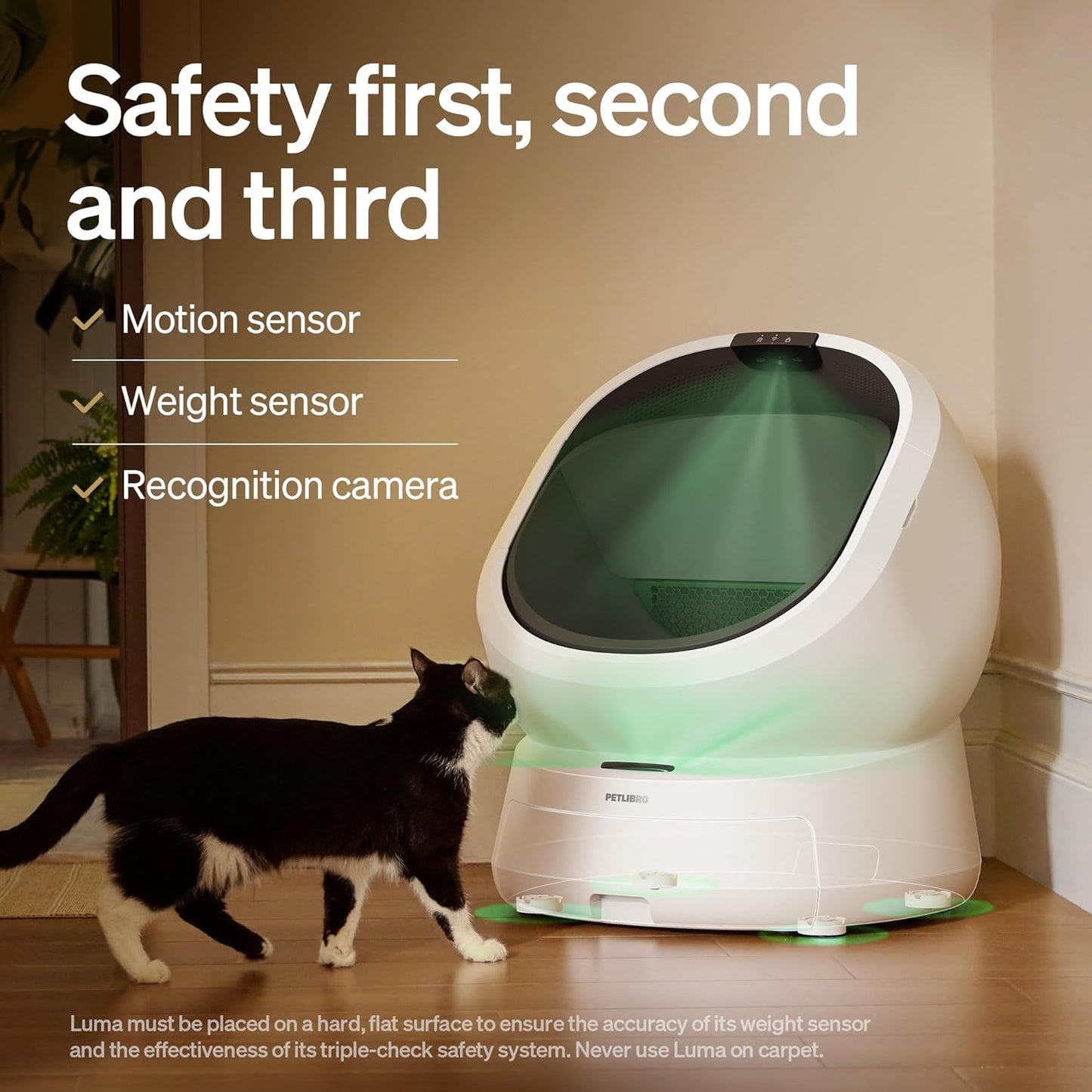PETLIBRO Upgrade Luma Automatic Cat Litter Box AI Camera Waste Analysis, Triple Safety Protection Self Cleaning Litter Box, Odor Control in-App Usage Tracking, Open-Top Multi-Cat Recognition LitterBox