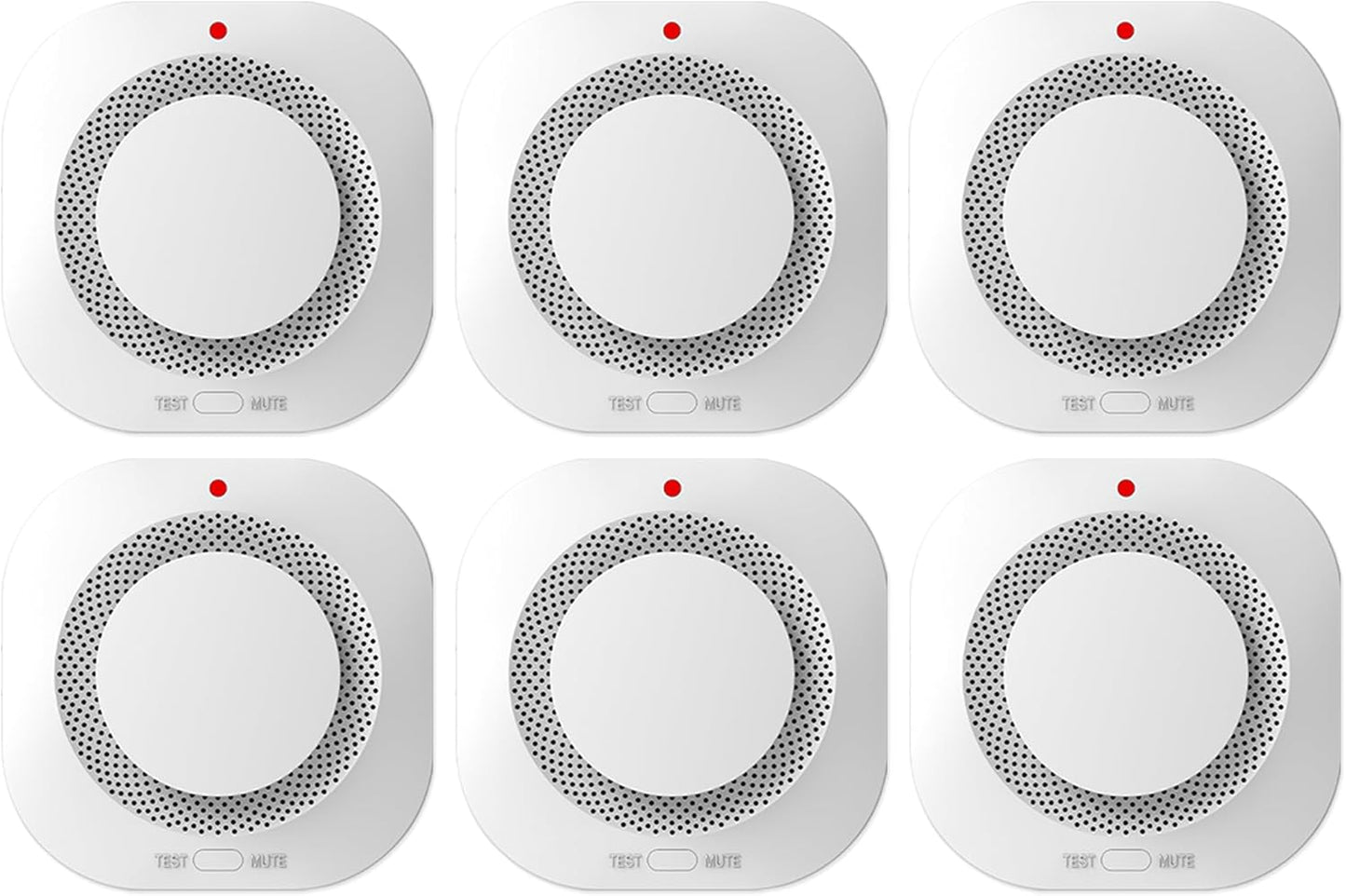 Photoelectric Smoke Detector Fire Alarm, Battery Operated, Smoke Alarm with Test Button & Low Battery Signal, LED Warning Light, 85-Decibel Alarm Sound, Easy Installation for Living Rooms and Bedrooms