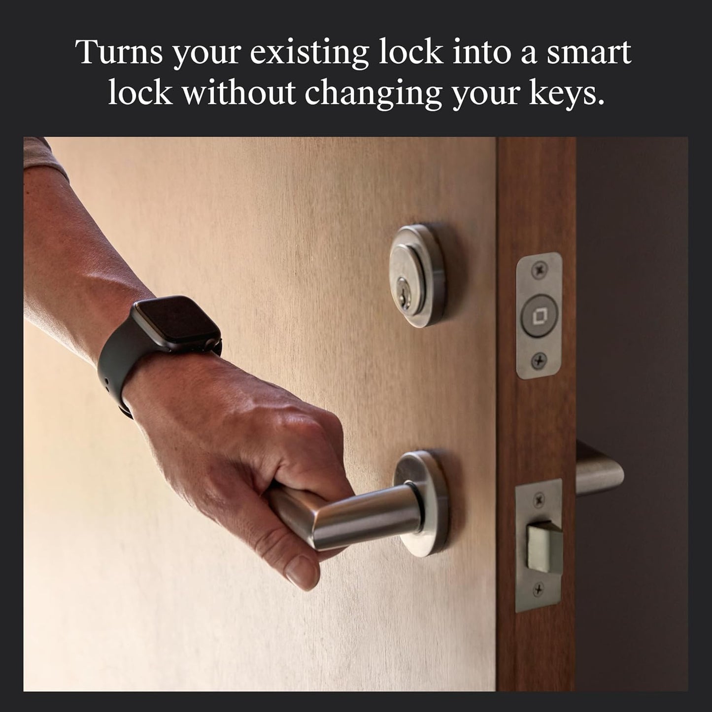 Level Bolt (Matter) Smart Deadbolt – Make Your Lock Smart Without Changing Keys or Hardware – Matter-Over-Thread, Keyless Entry & Remote Access via Apple Home, Google Home, Alexa, and for SmartThings