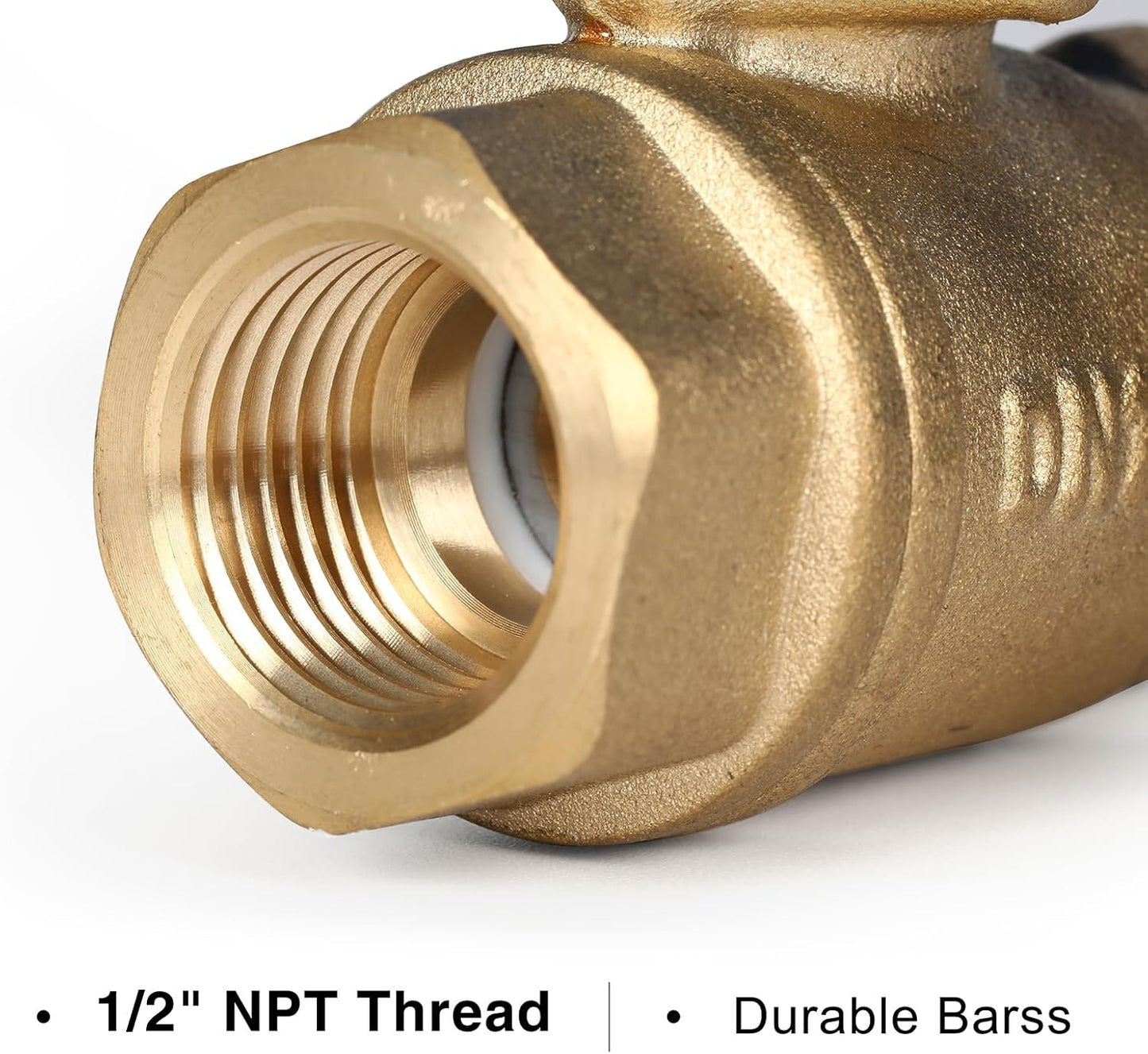Motorized Ball Valve 1/2", Full Port, Brass Ball Valve, 9-24V AC/DC, 2 Wire Auto Return, Electric Shut Off Ball Valves