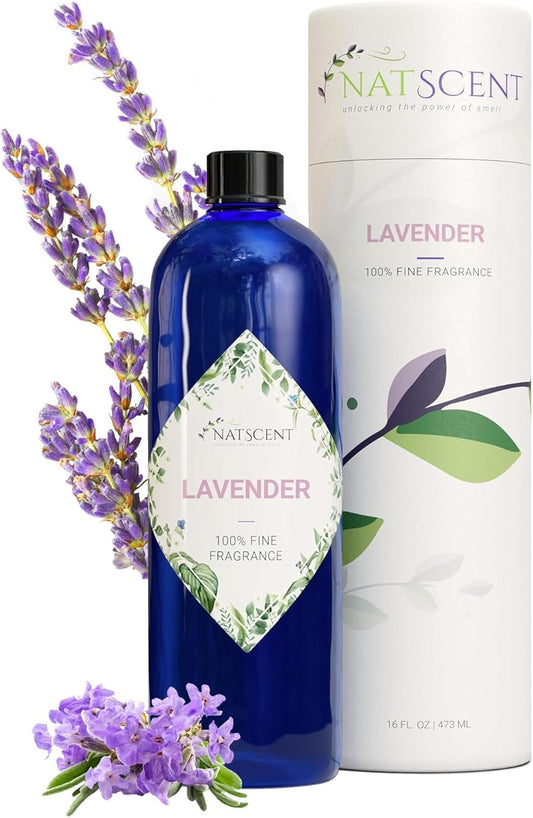 Lavender Essential Oils for Diffusers for Home, Nature-derived Lavender Essential Oil, Long-Lasting & Family-Friendly Diffuser Oils Scents, IFRA Certified, Cold Air & Ultrasonic - 16 oz