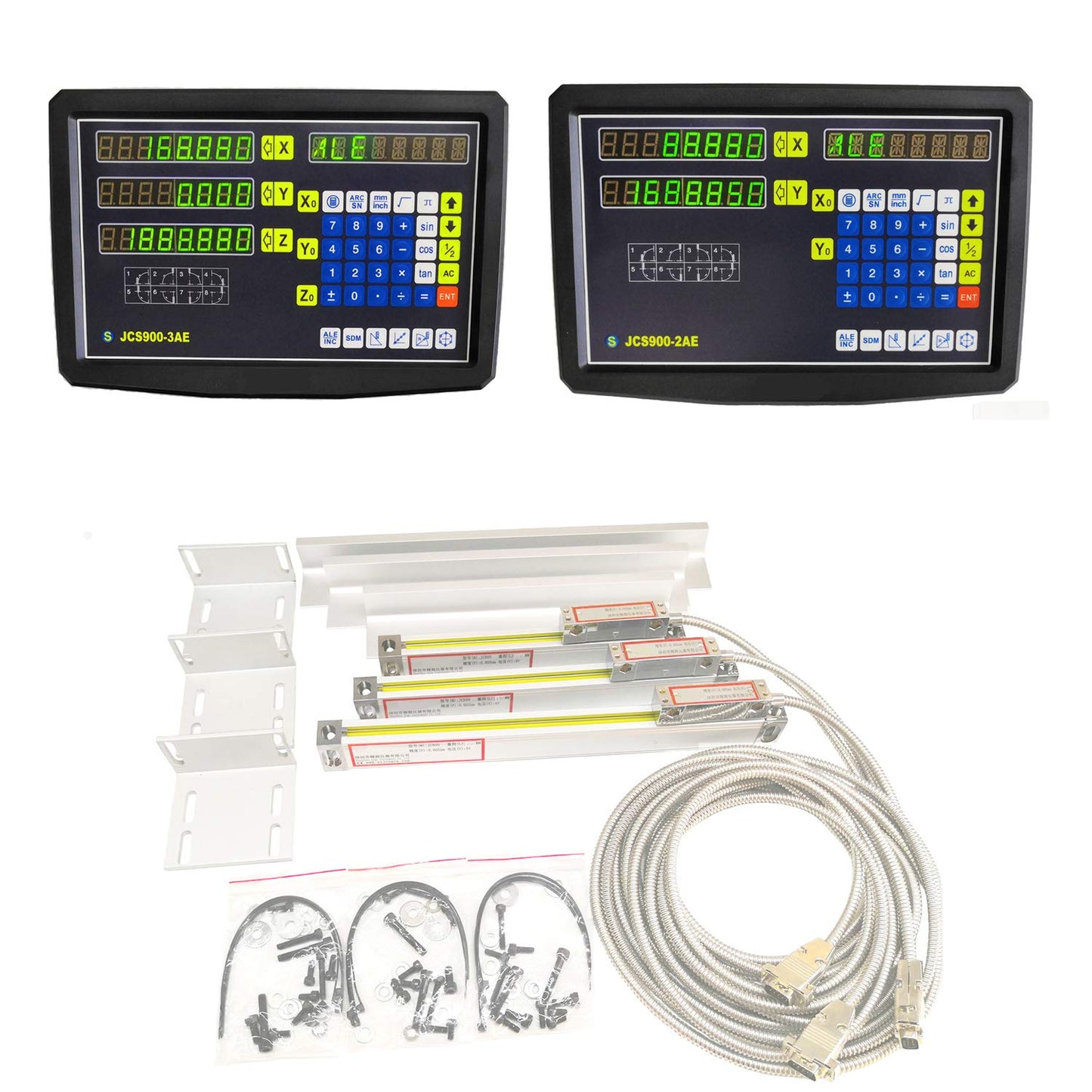 iMeshbean 2/3 Axis Digital Readout DRO Encoder for Milling Lathe, 700mm Travel Length Scale ONLY (28''), 5um Resolution, 5um/0.0002'' Accuracy, Aluminum Material, Part Number: 324-RZ