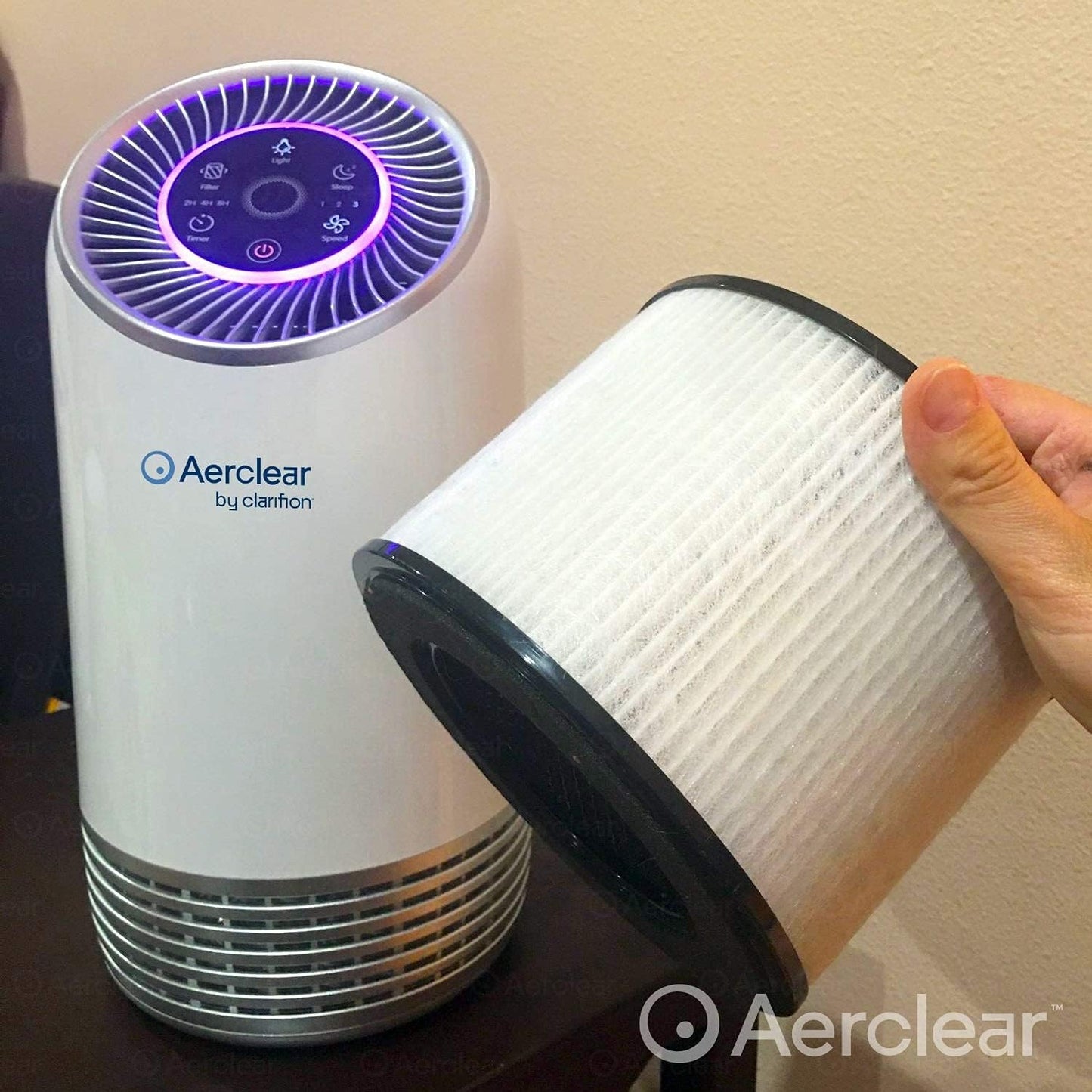 Clarifion AerClear Air Purifier Replacement Filter - Triple Filtration (Pre-Filter, HEPA Filter and Activated Charcoal Filter)