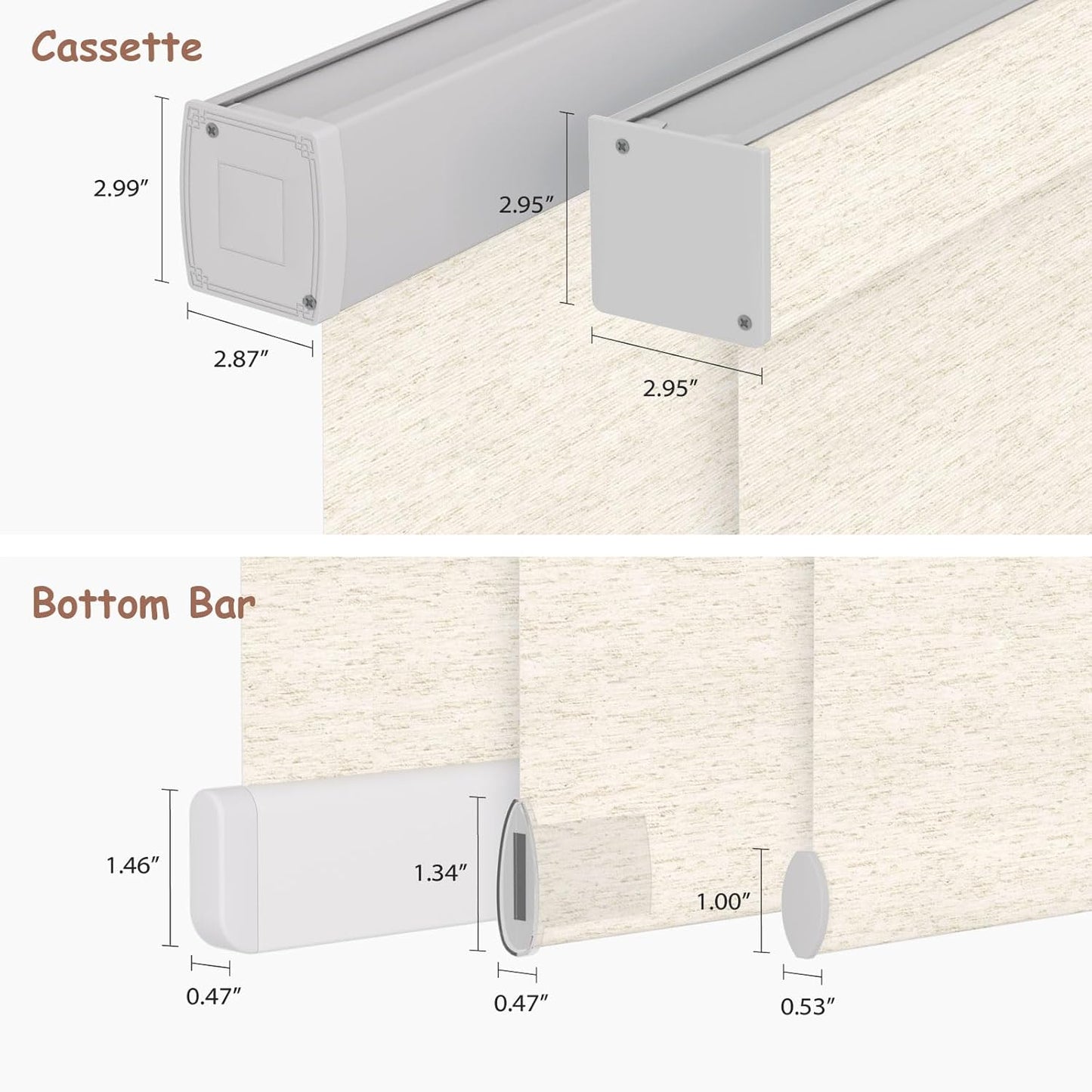 Motorized Roller Blinds with Remote, 100% Blackout Automatic Roller Shades for Bedroom, Bathroom, and Living Room, Customized Size, Lake Ripple Beige