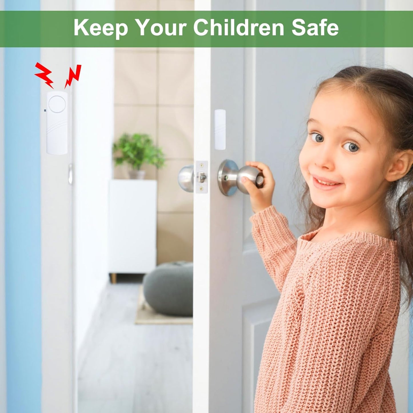 Door Window Alarm, 90dB Door Alarms Sensor for Kids Safety, Home Security, Door Window Burglar Alarm, Window Pool Alarms for Home, Apartments, Offices, Hotel Rooms (15pack)