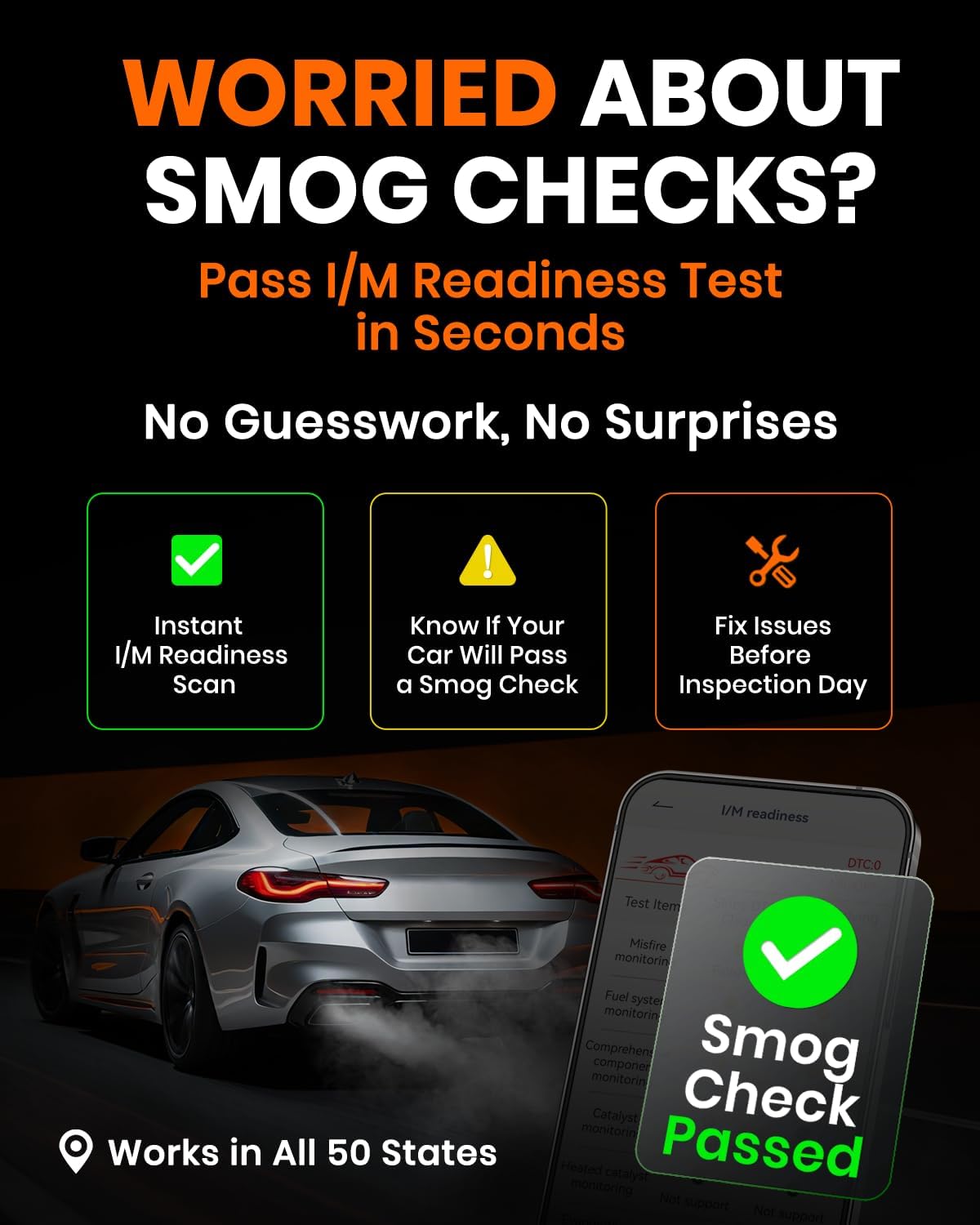ANCEL BD310 OBD2 Scanner & Engine Code Reader - Advanced Battery Test, Trip Analysis, Performance Test, Bluetooth Diagnostic Tool for Android & iPhone - Works for All 1996+ Vehicles