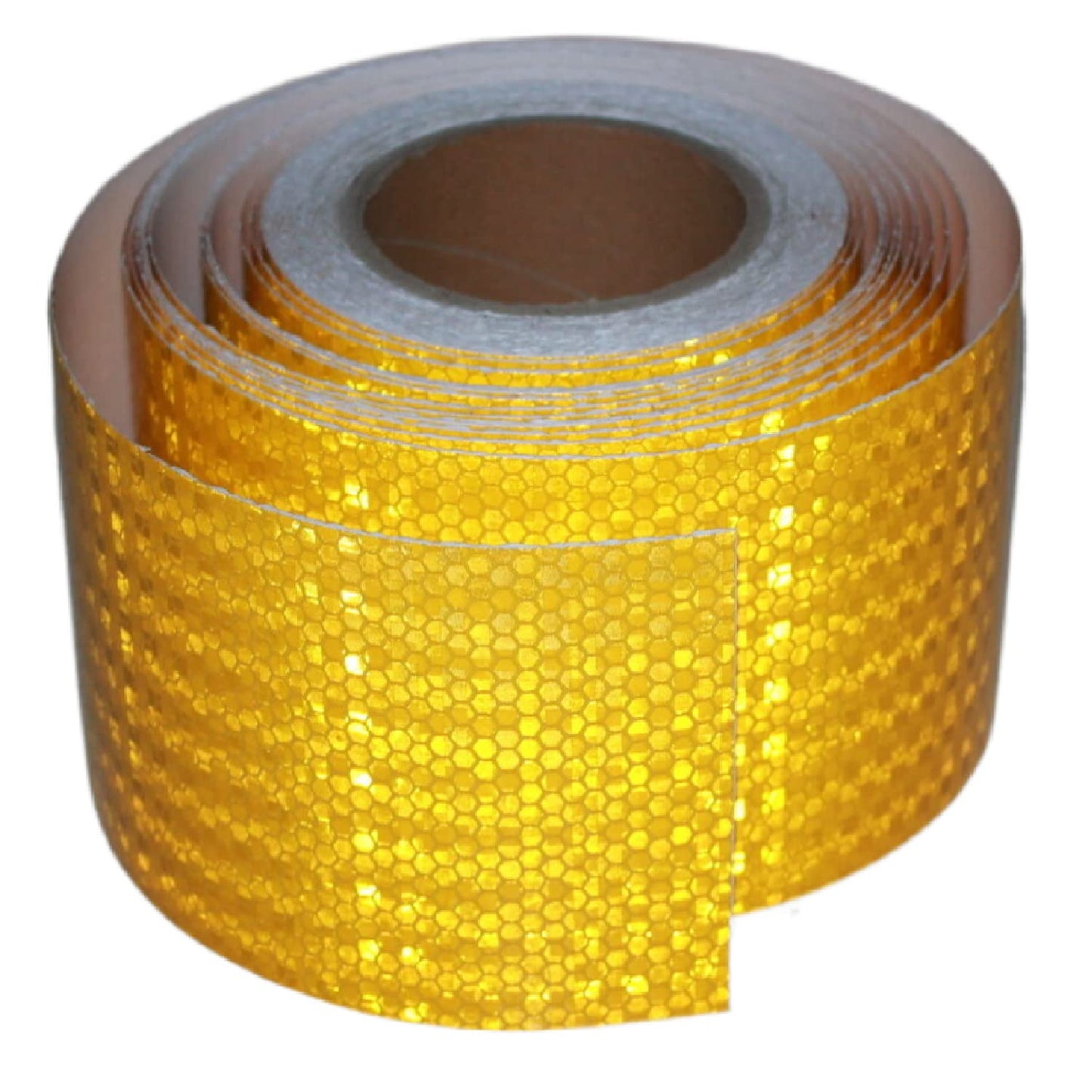 Yellow Reflective Tape Outdoor Waterproof 4 inch Wide, High Visibility Warning Safety Industrial Marking Tape (68 feet)