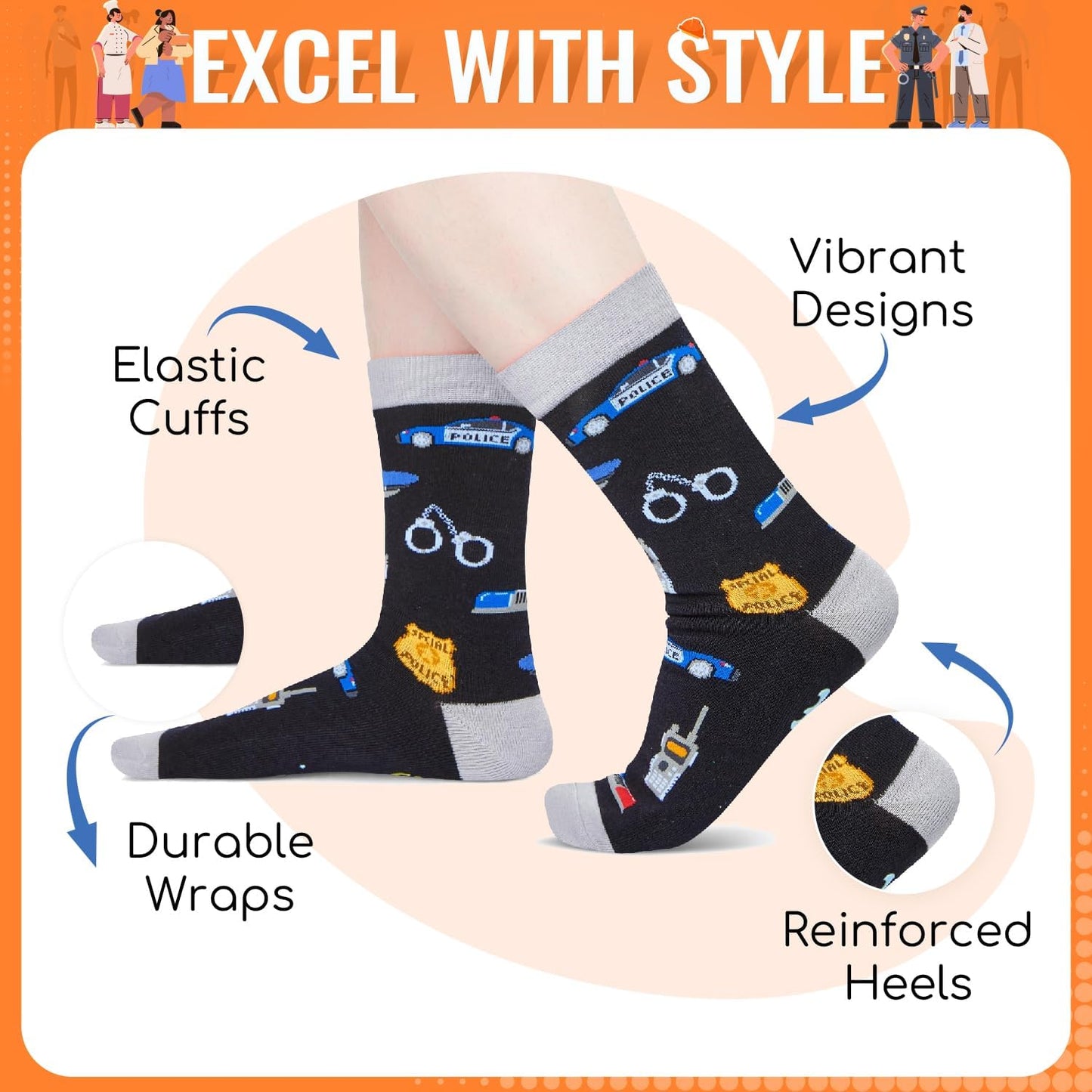 HAPPYPOP Gifts for Mechanic Personal Trainer - Photography Bus Driver Engineer Socks
