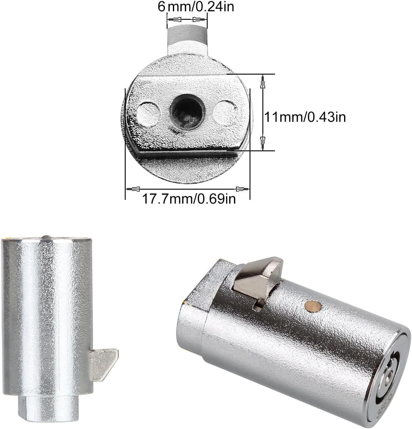 Tubular Key Lock for Vending Machines - Vending Machine Locks Keyed Alike, 3Pcs Keys, Zinc Alloy, Chrome (5 Pack)
