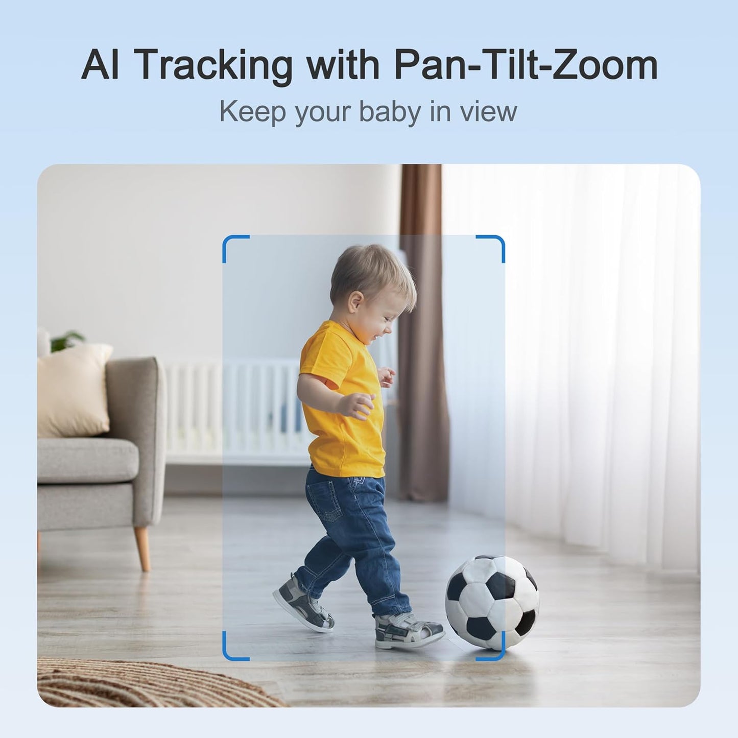 Simsky Split Screen Video Baby Monitor with Cameras, Dual 4MP Cameras with 6X Zoom, 7" UHD Touch Screen Portable Audio Baby Monitor 32GB Local Storage