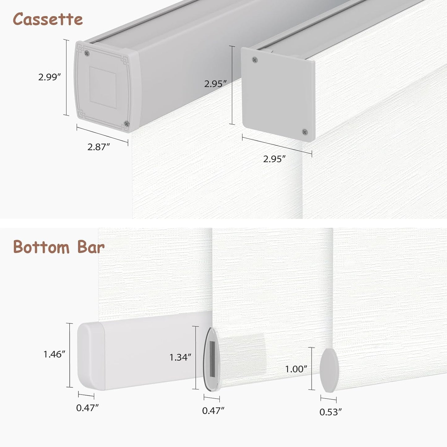 Motorized Roller Blinds with Remote, 100% Blackout Automatic Roller Shades for Bedroom, Bathroom, and Living Room, Customized Size, Moonlight White