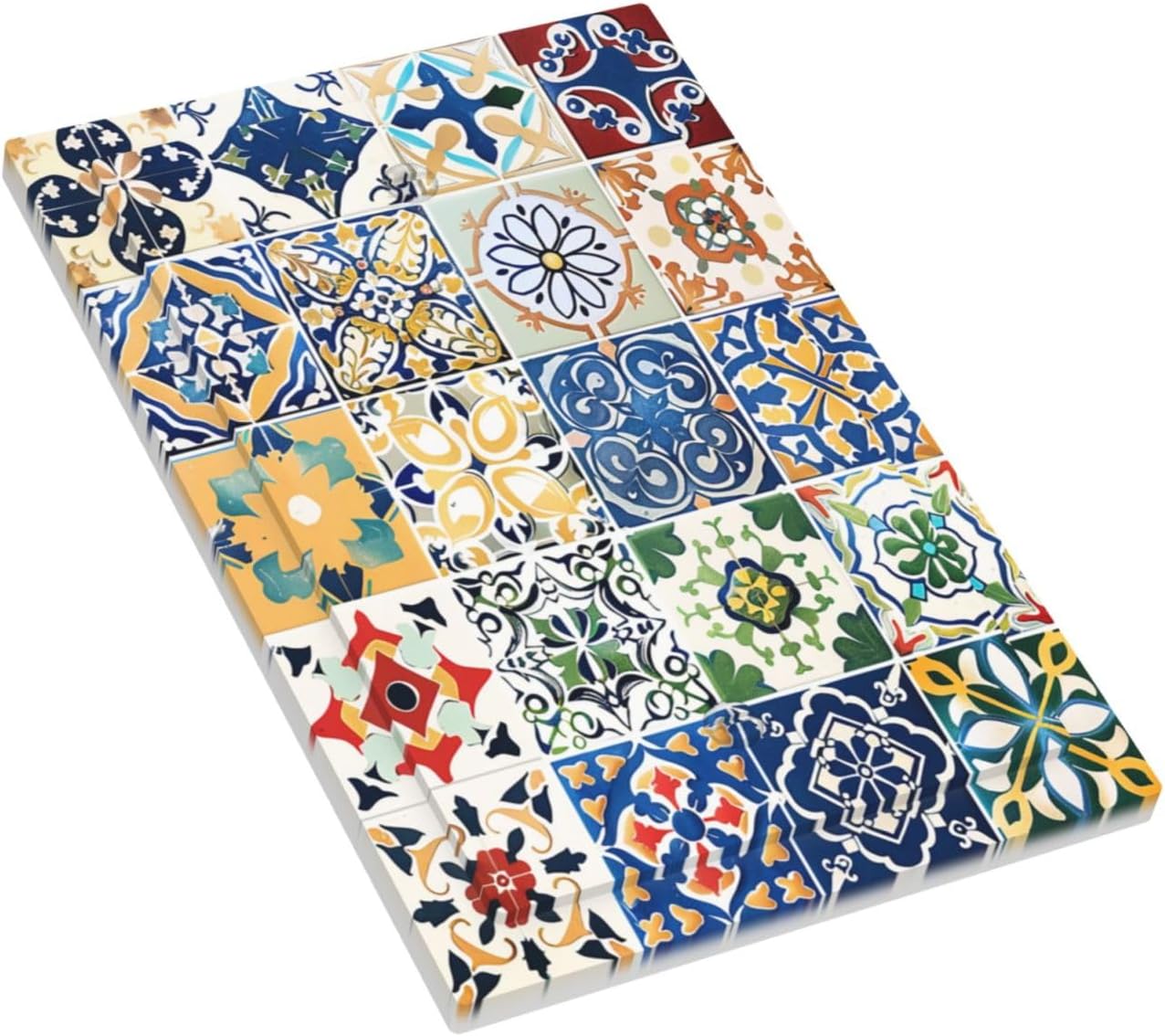 Light Switch Cover Plate Moroccan Traditional Mexican Talavera Til 1 Gang No Device Blank Electrical Wall Plates Faceplate Decorative Switch Plate for Kitchen Home Decor