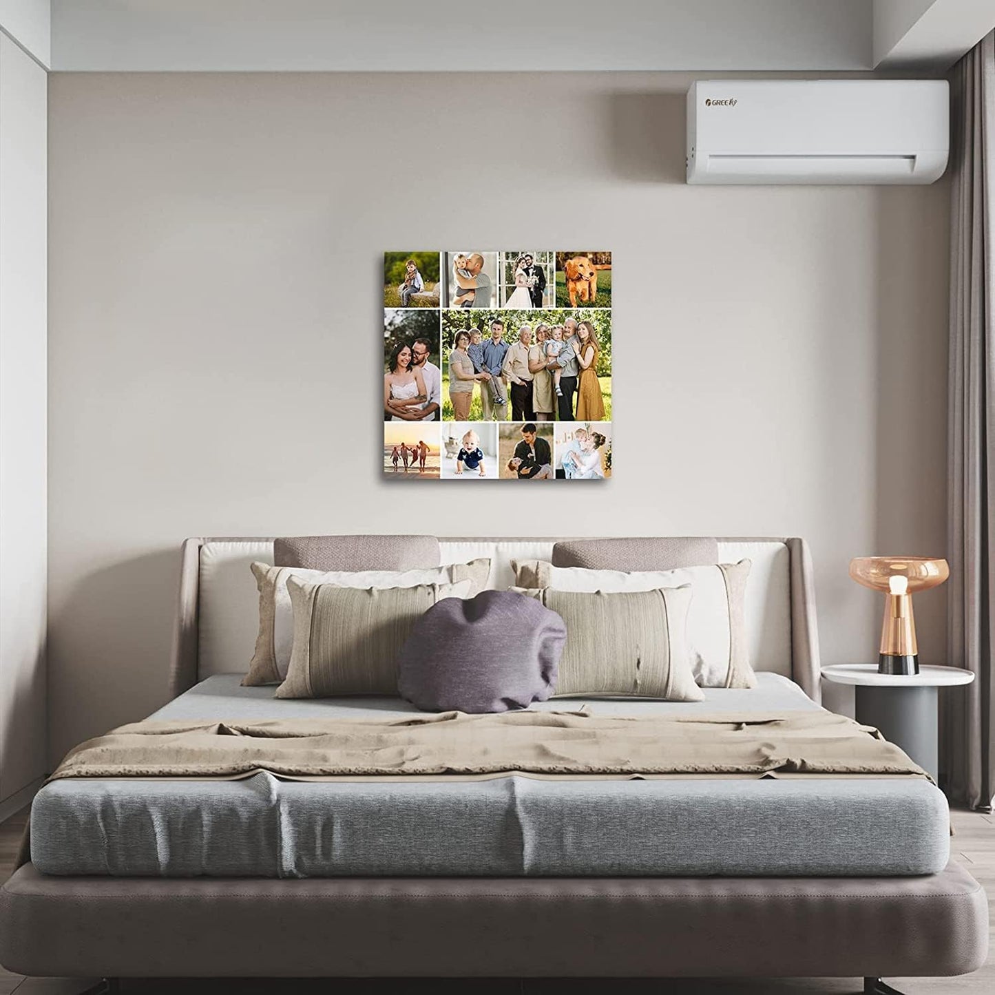 LZIMU 10 Picture Collage Canvas Prints Personalized Multi Photo Wall Art Custom Your Image to Canvas Customized Family Gifts Home Decor (Collage Photo-7, No frame)