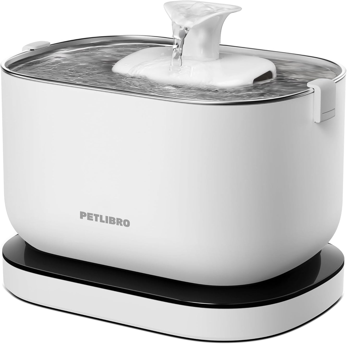 PETLIBRO Cat Water Fountain, Cordless Pet Water Fountain Battery Operated, 2.5L/84oz Dockstream Water Fountains for Cats Indoor, Cat Fountain with Stainless Steel Tray, Easy to Clean BPA-Free
