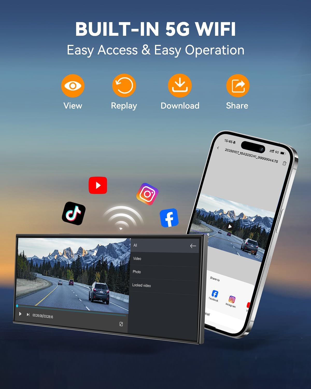 Largest 11.5"Wireless CarPlay Screen for Car,Portable A-pple Car Play & Android Auto,HD Touchscreen with 4K Dash Cam,Backup Camera,Bluetooth, Navigation,Voice Control,GPS,Mirror Link, for All Vehicles