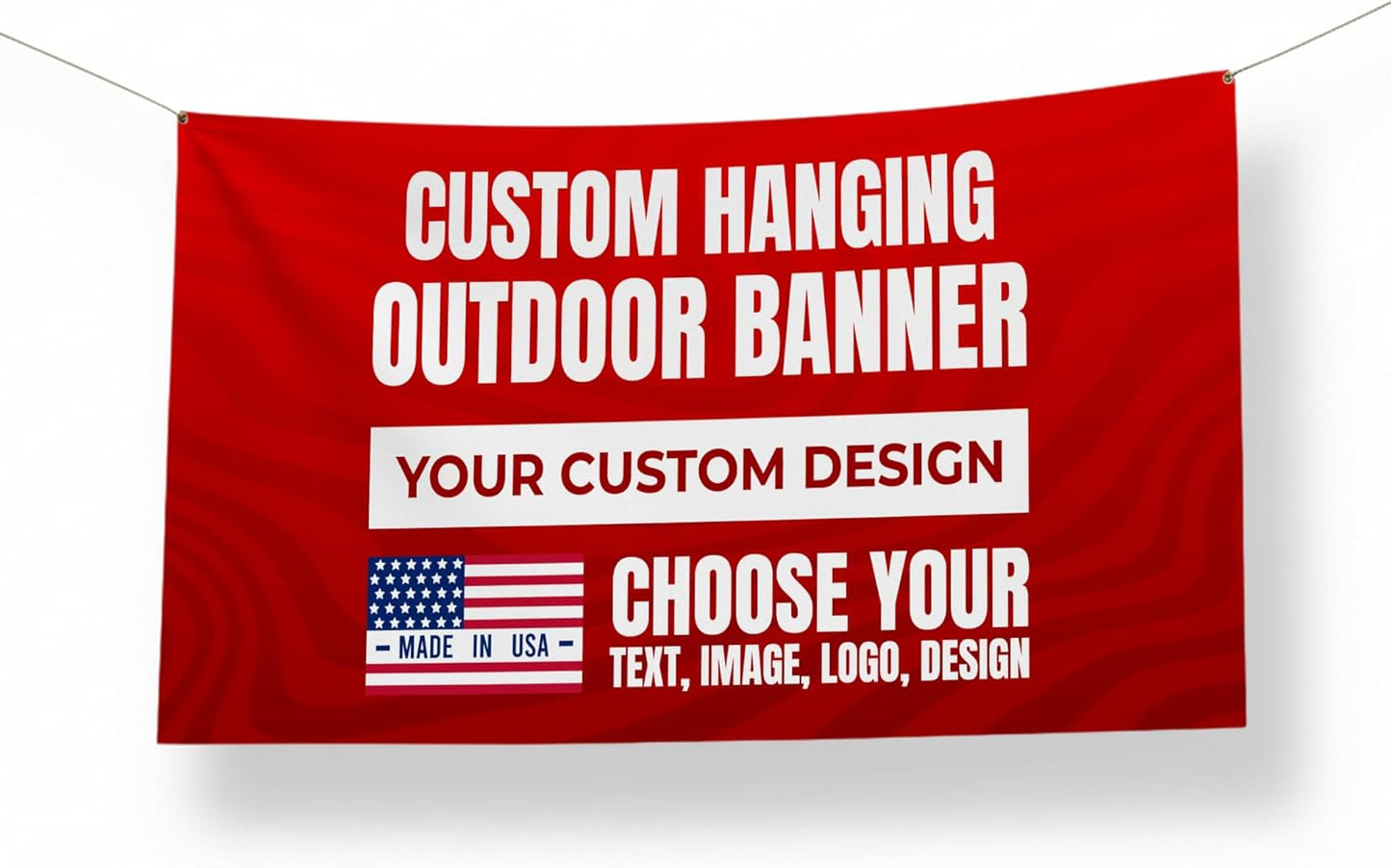 Custom Large Banner by BCB Print | Personalized Polyester Wall Hanging Banner for Outdoor Use | Add Your Image, Text, or Logo for Business, Birthdays, Graduations & Events | Made in USA | HD Print.